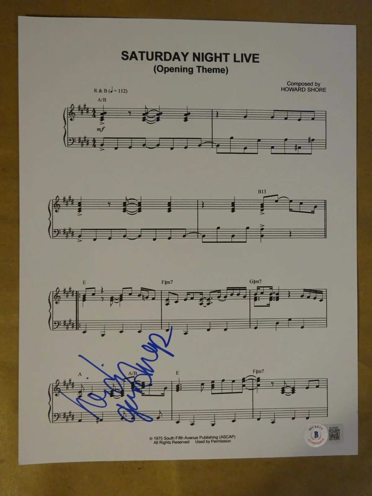 Heidi Gardner — Signed Heidi Gardner Autographed Saturday Night Live Sheet Music Beckett COA