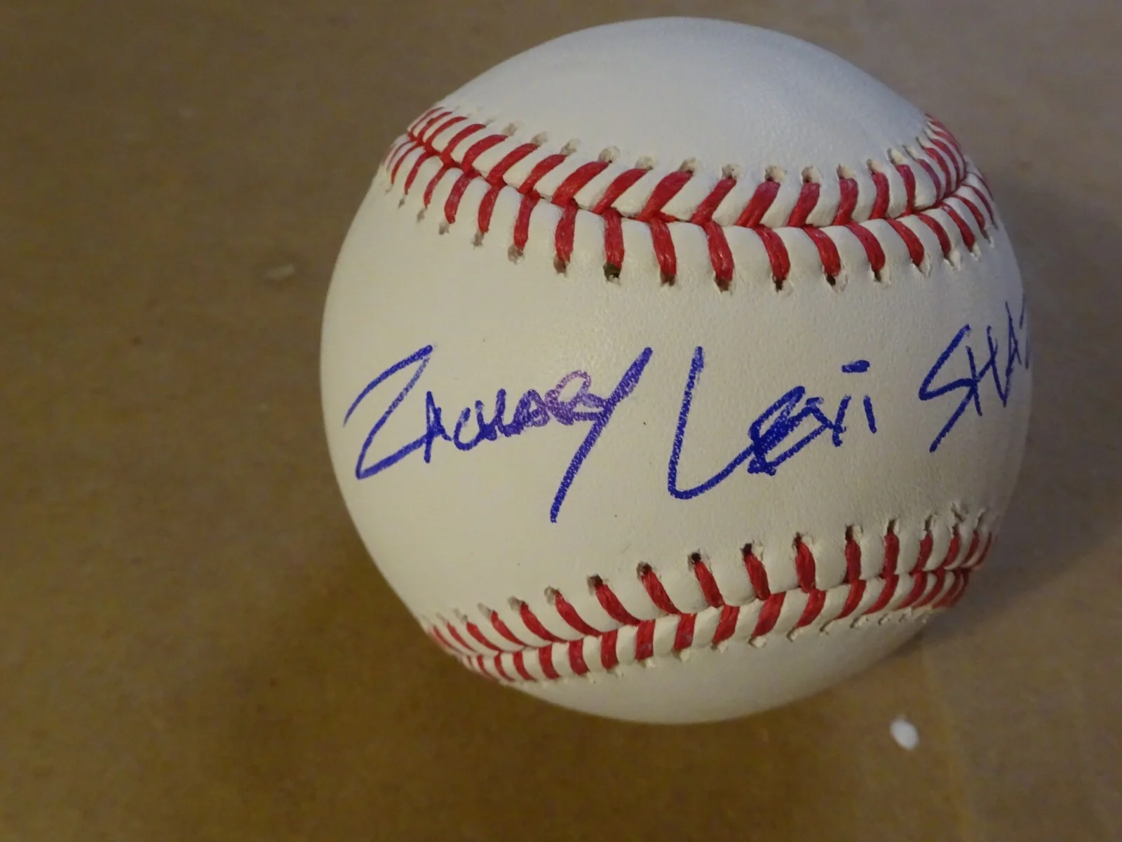 Zachary Levi — Signed Zachary Levi Autographed Baseball Shazam Beckett BAS COA, image 2