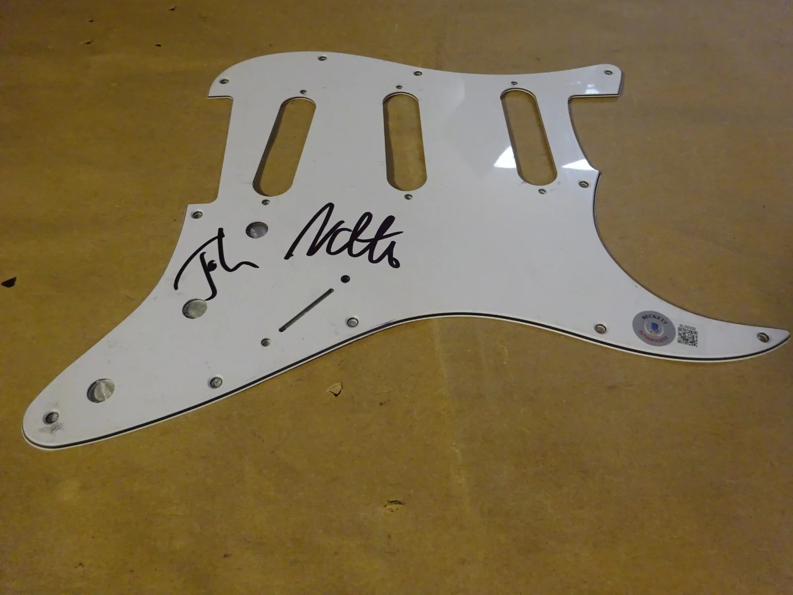 Signed Josh Freese & Nate Mendel Autographed Foo Fighters Pick Guard BAS COA, image 2
