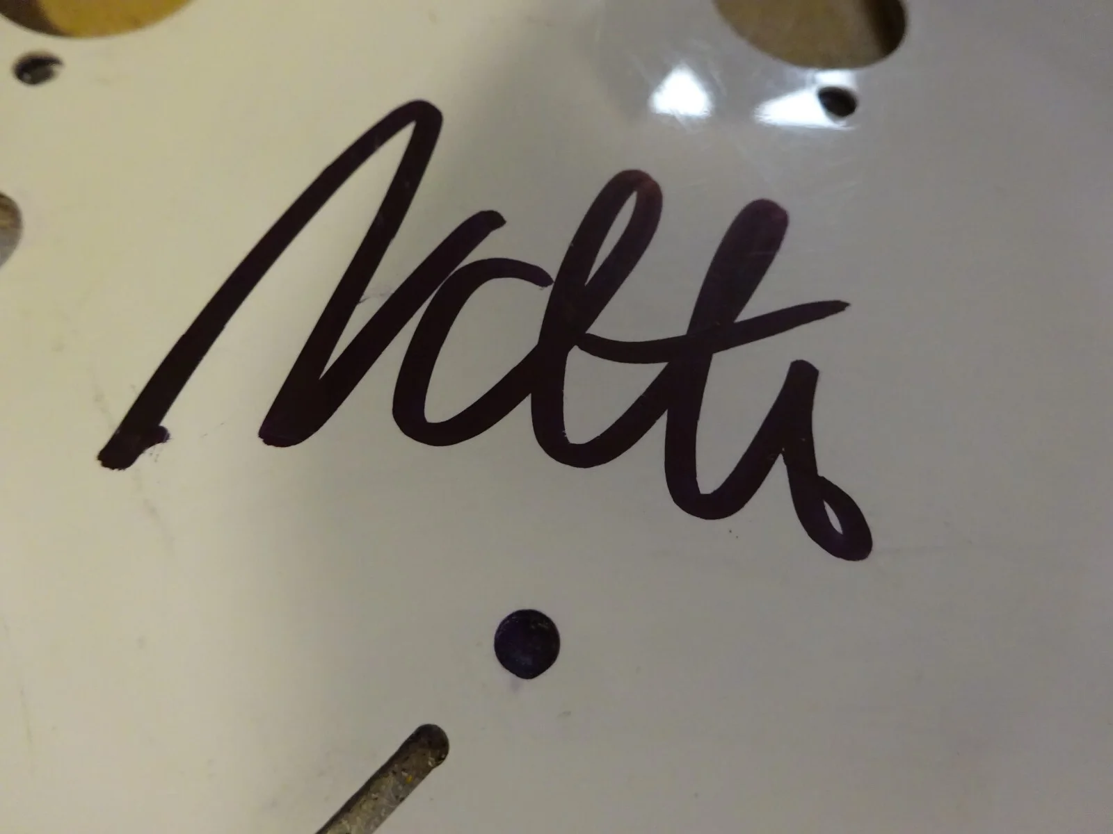 Signed Josh Freese & Nate Mendel Autographed Foo Fighters Pick Guard BAS COA, image 5