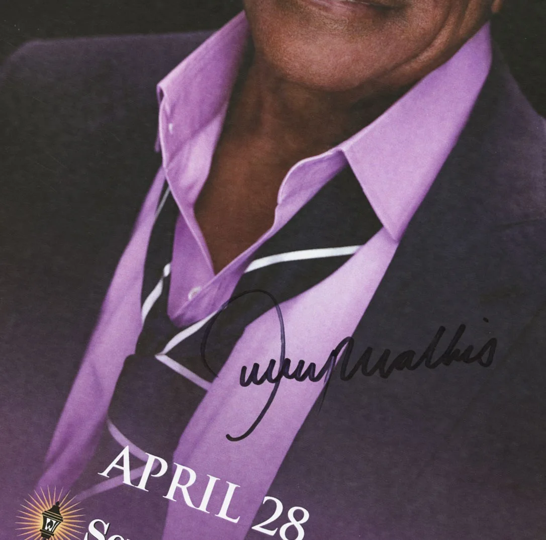 Johnny Mathis autographed concert poster, image 2
