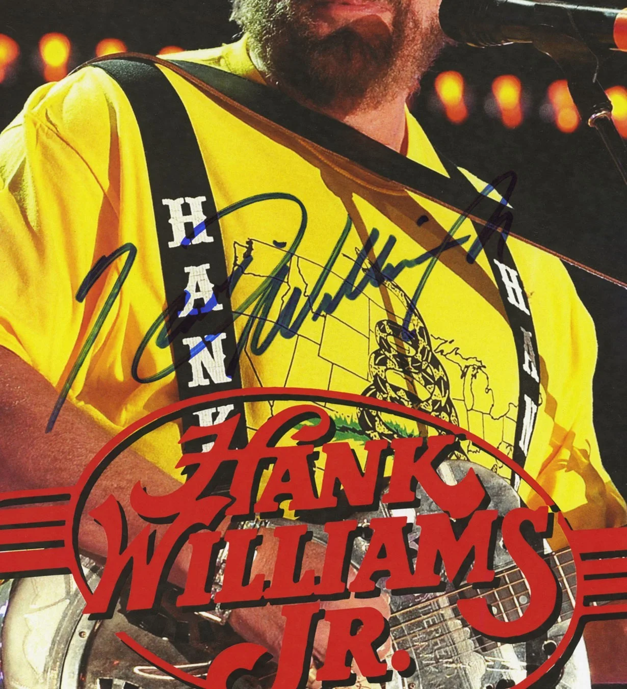 Hank Williams jr autographed concert poster, image 2