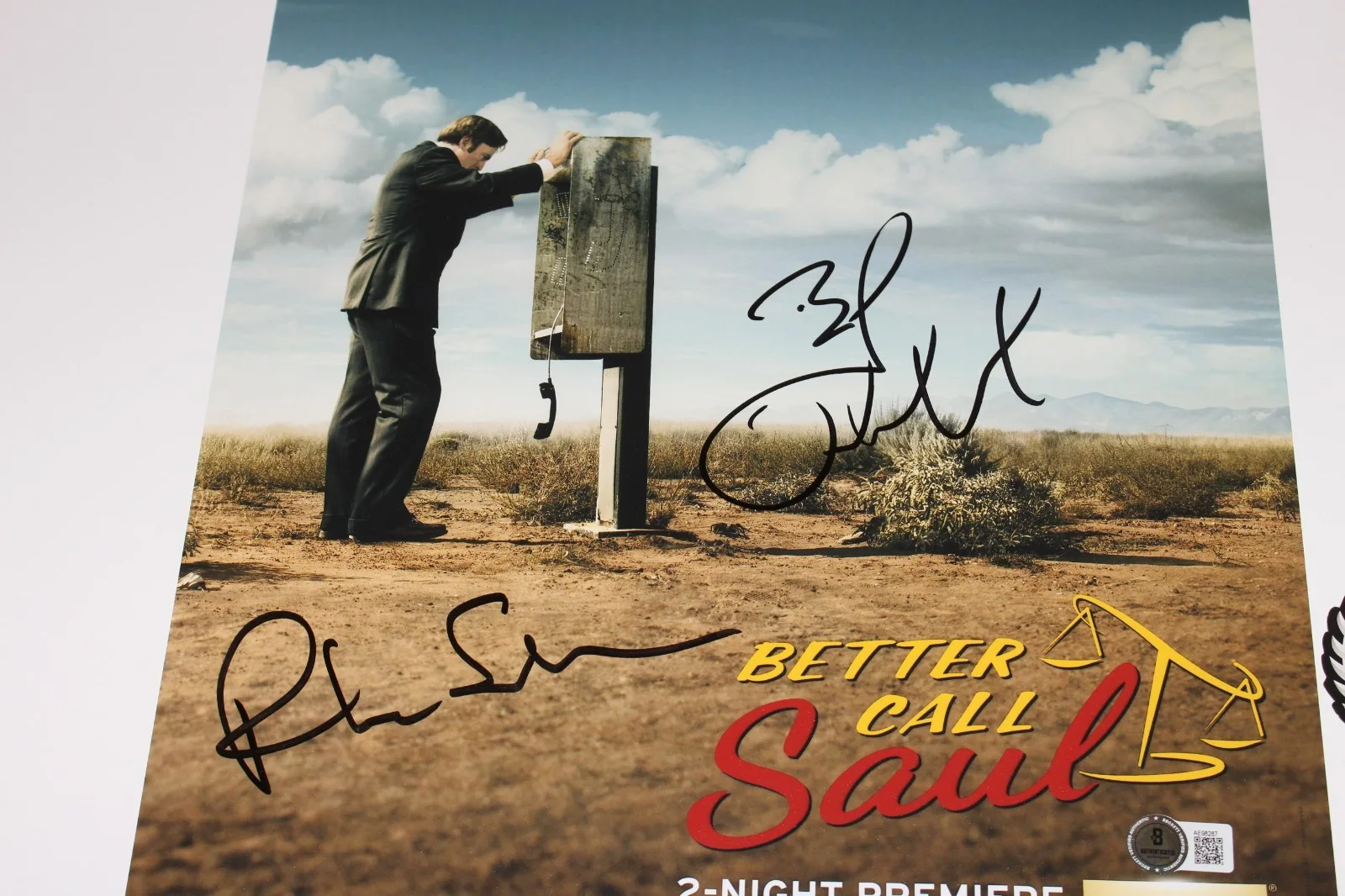 BOB ODENKIRK RHEA SEEHORN CAST SIGNED BETTER CALL SAUL 12x18 POSTER BECKETT COA, image 4