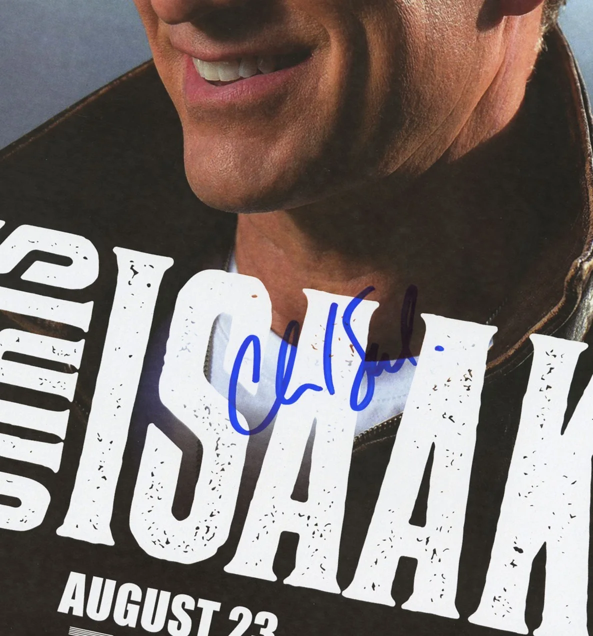 Chris Isaak autographed concert poster, image 2