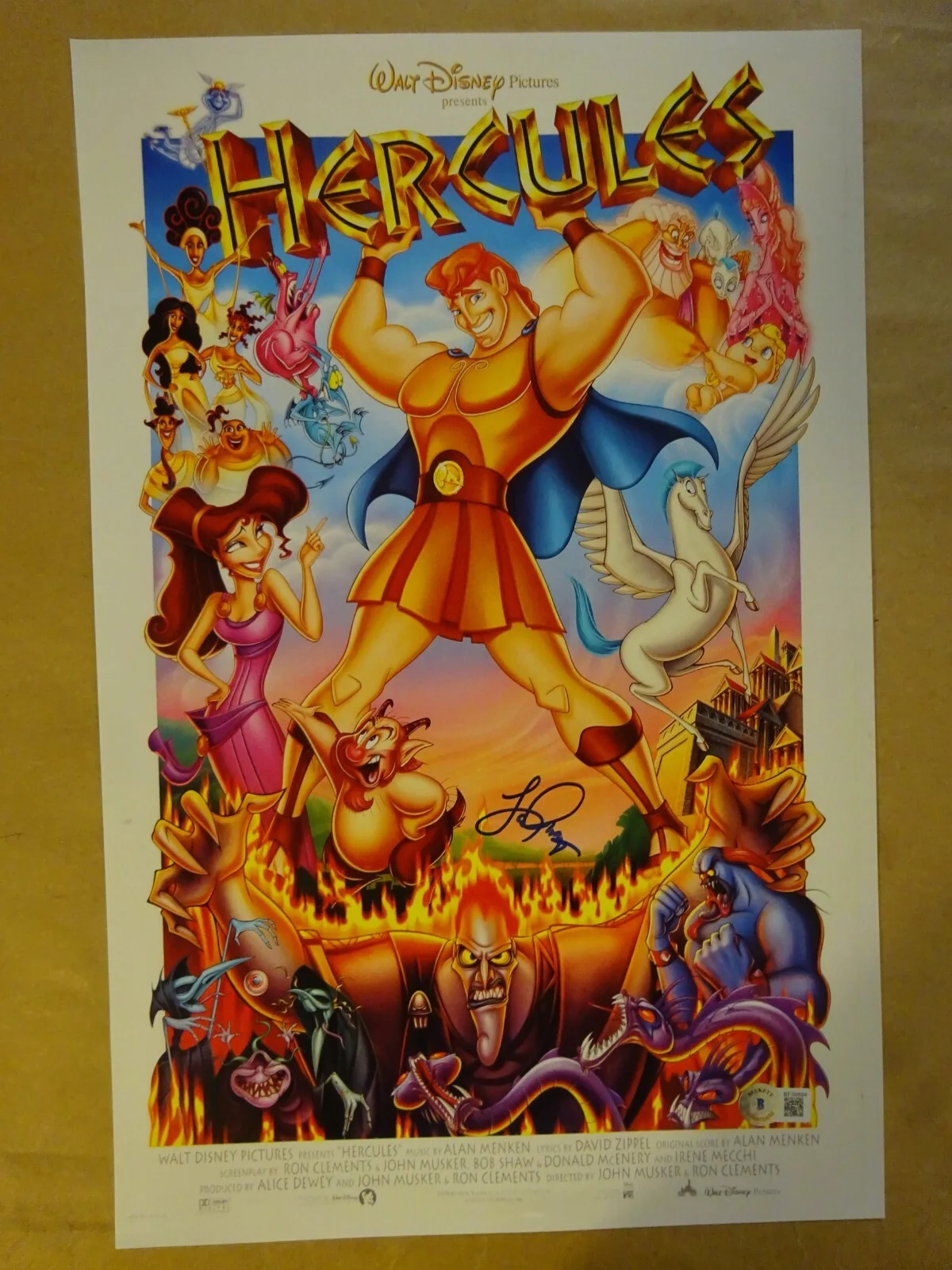 Lachanze — Signed Lachanze Autographed Disney Hercules 11"x17" Photo Beckett BAS COA