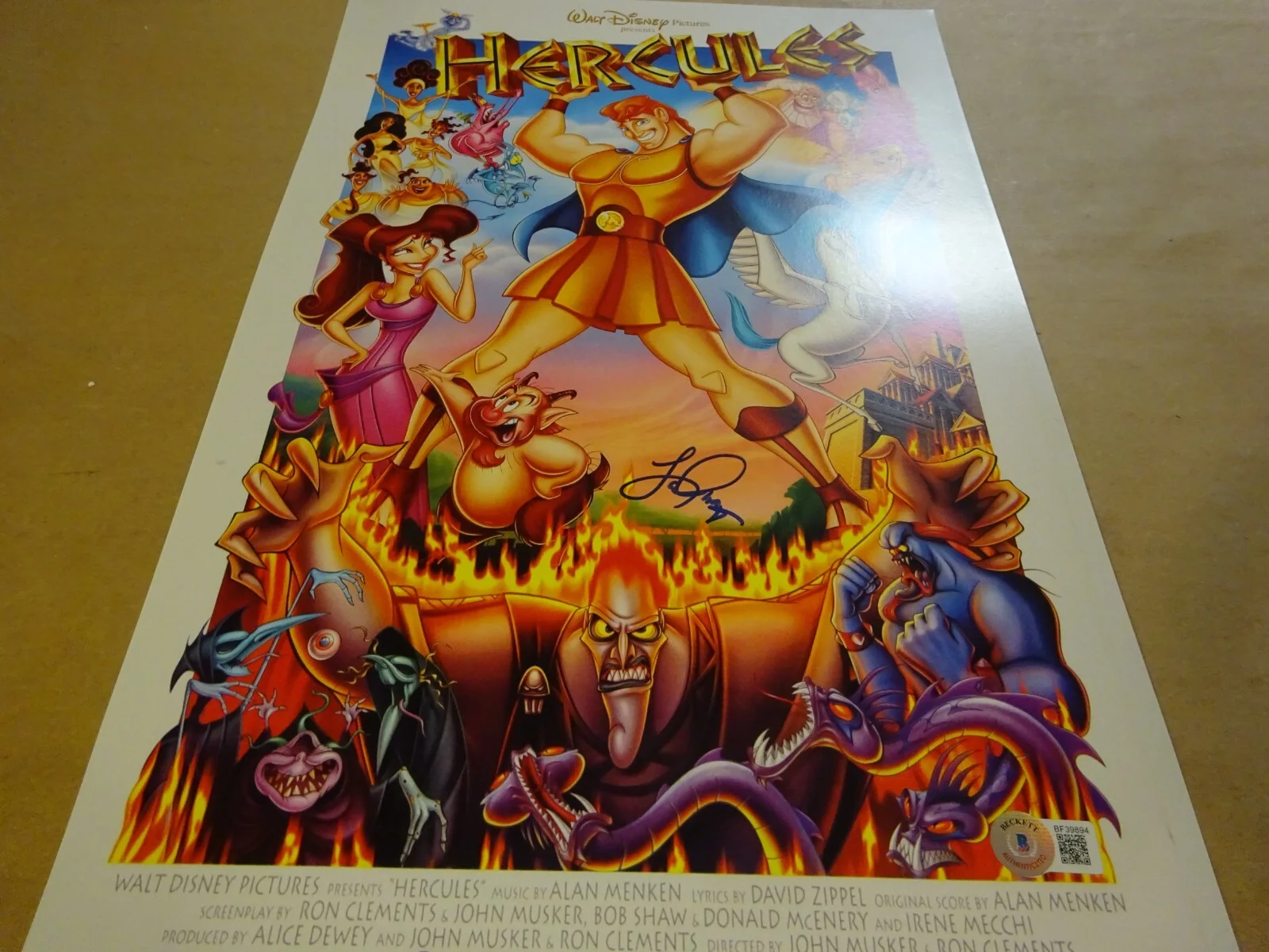 Lachanze — Signed Lachanze Autographed Disney Hercules 11"x17" Photo Beckett BAS COA, image 2