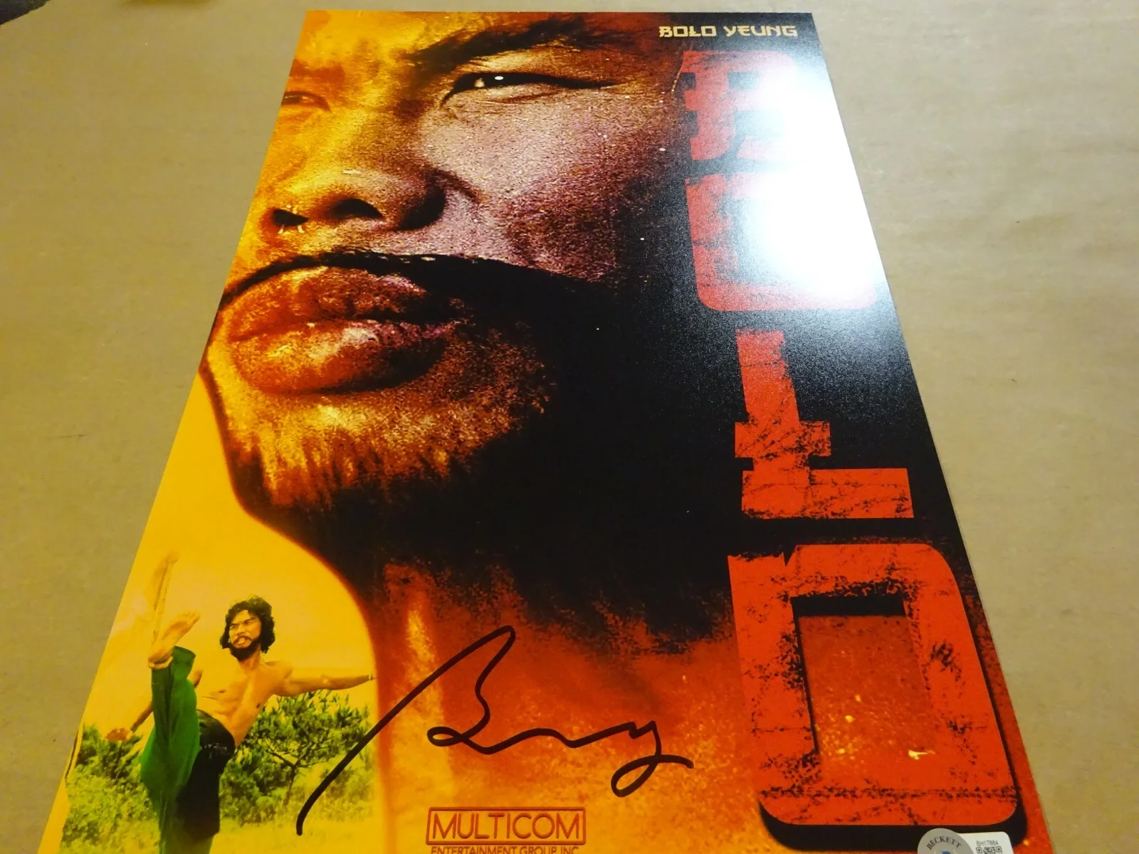 Bolo Yeung — Signed Bolo Yeung Autographed 11"x17" Photo Beckett BAS COA, изображение 2