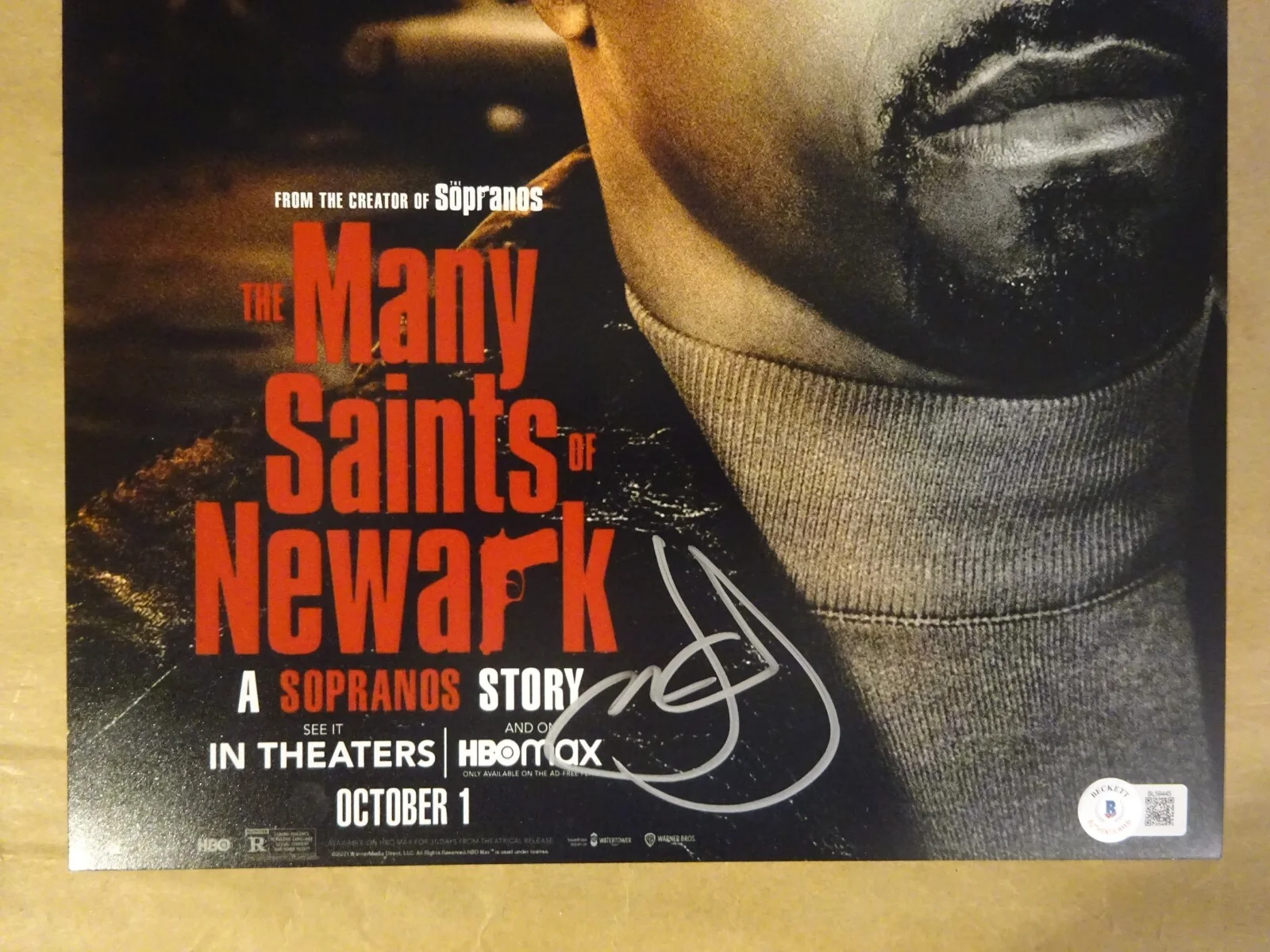Leslie Odom Jr — Signed Leslie Odom Jr. Autographed Many Saints Of Newark 11"x17" Photo BAS COA, изображение 3
