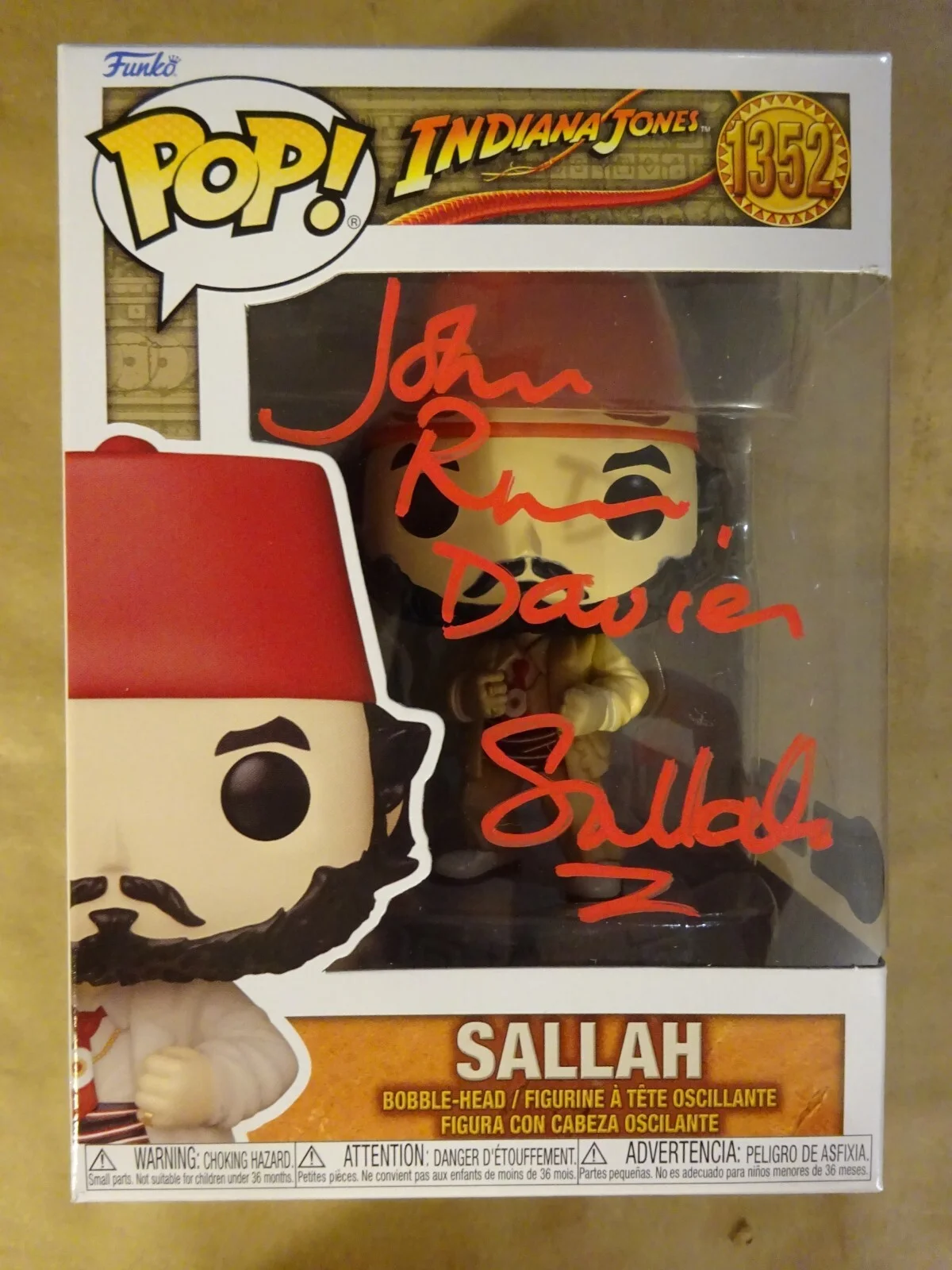 John Rhys-Davies — Signed John Rhys-Davies Autographed Sallah Indiana Jones Pop Beckett BAS COA