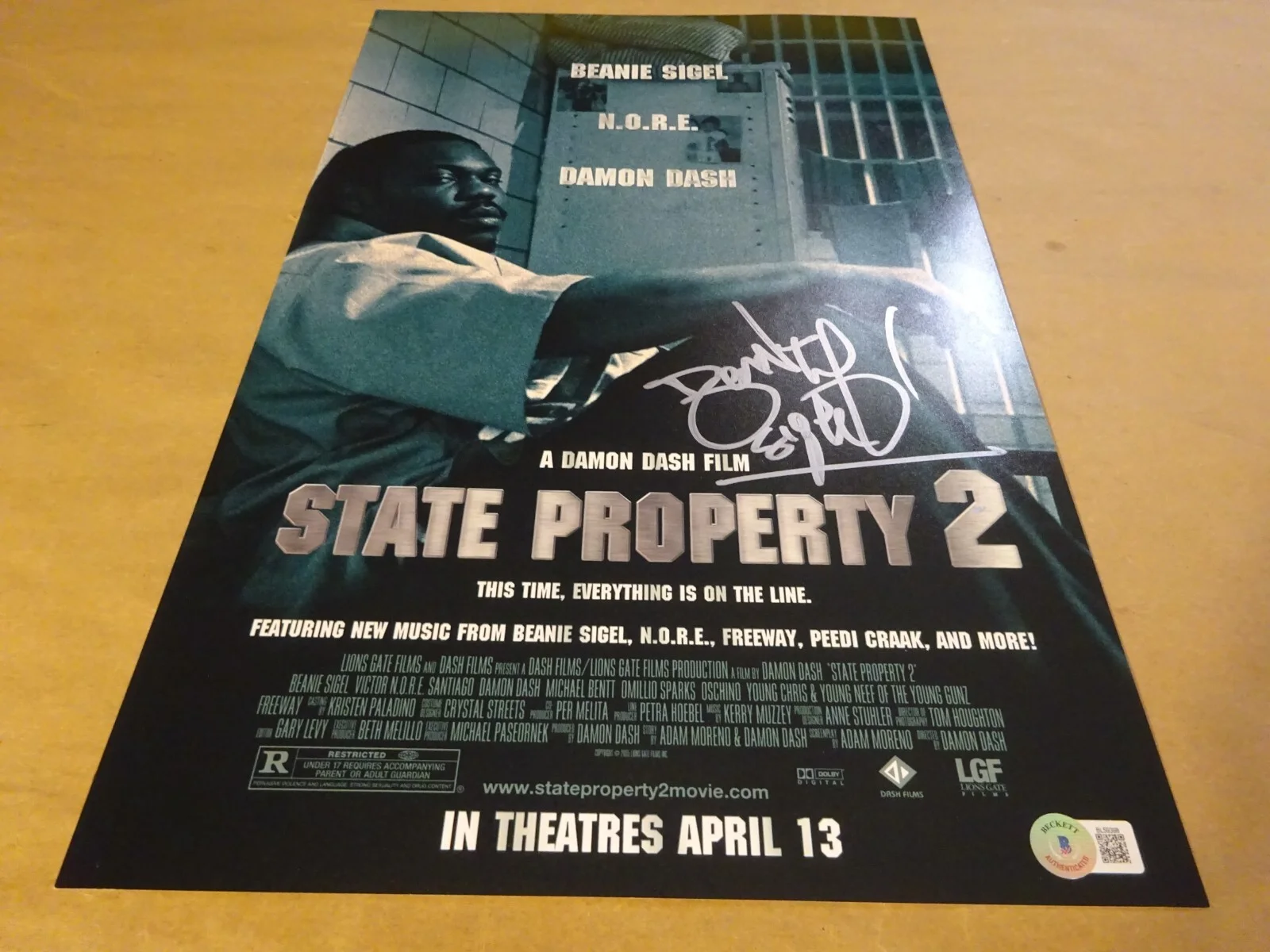 Beanie Sigel — Signed Beanie Sigel Autographed State Property 2 11"x17" Photo Beckett BAS COA, изображение 2