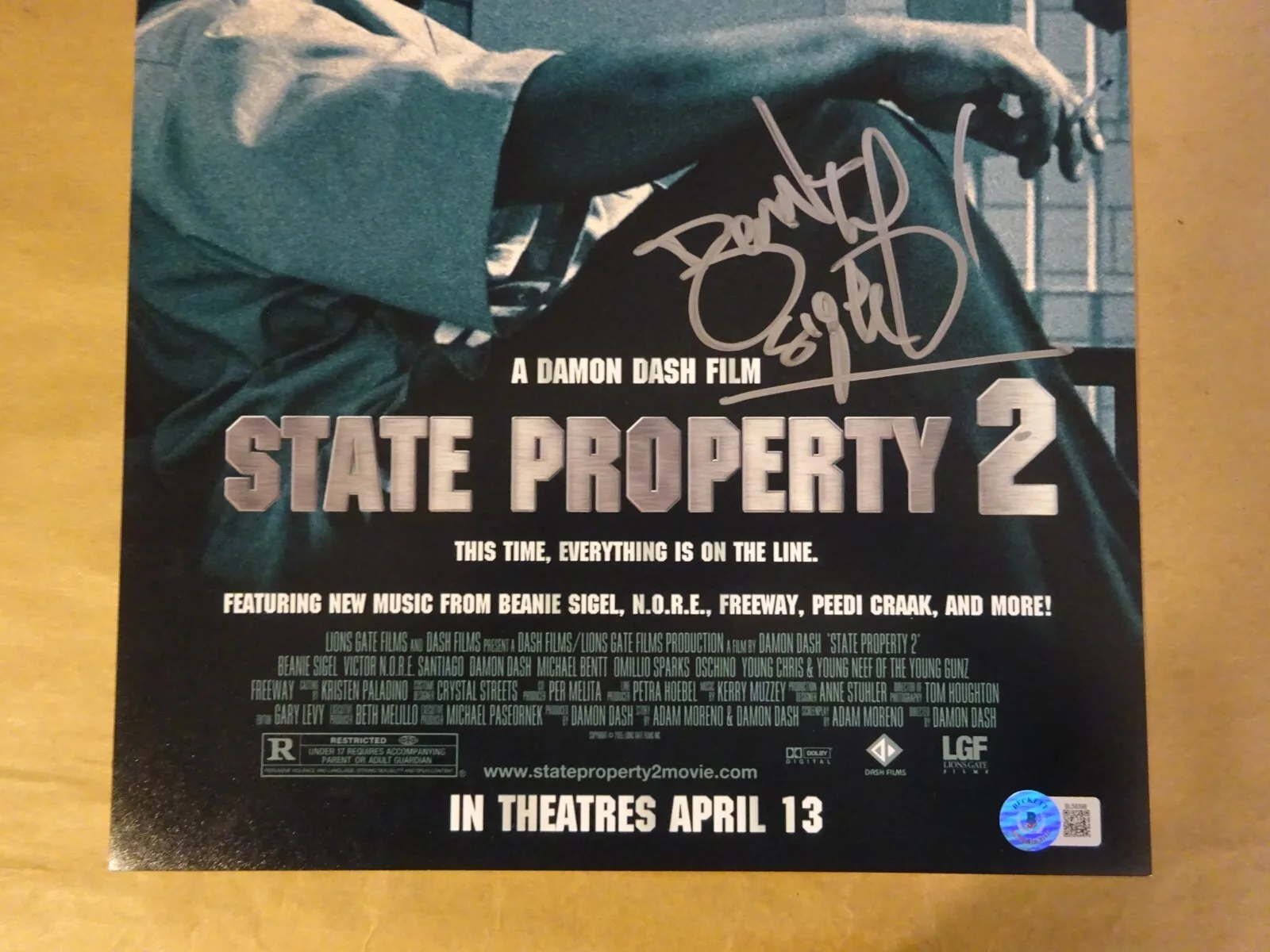 Beanie Sigel — Signed Beanie Sigel Autographed State Property 2 11"x17" Photo Beckett BAS COA, изображение 3