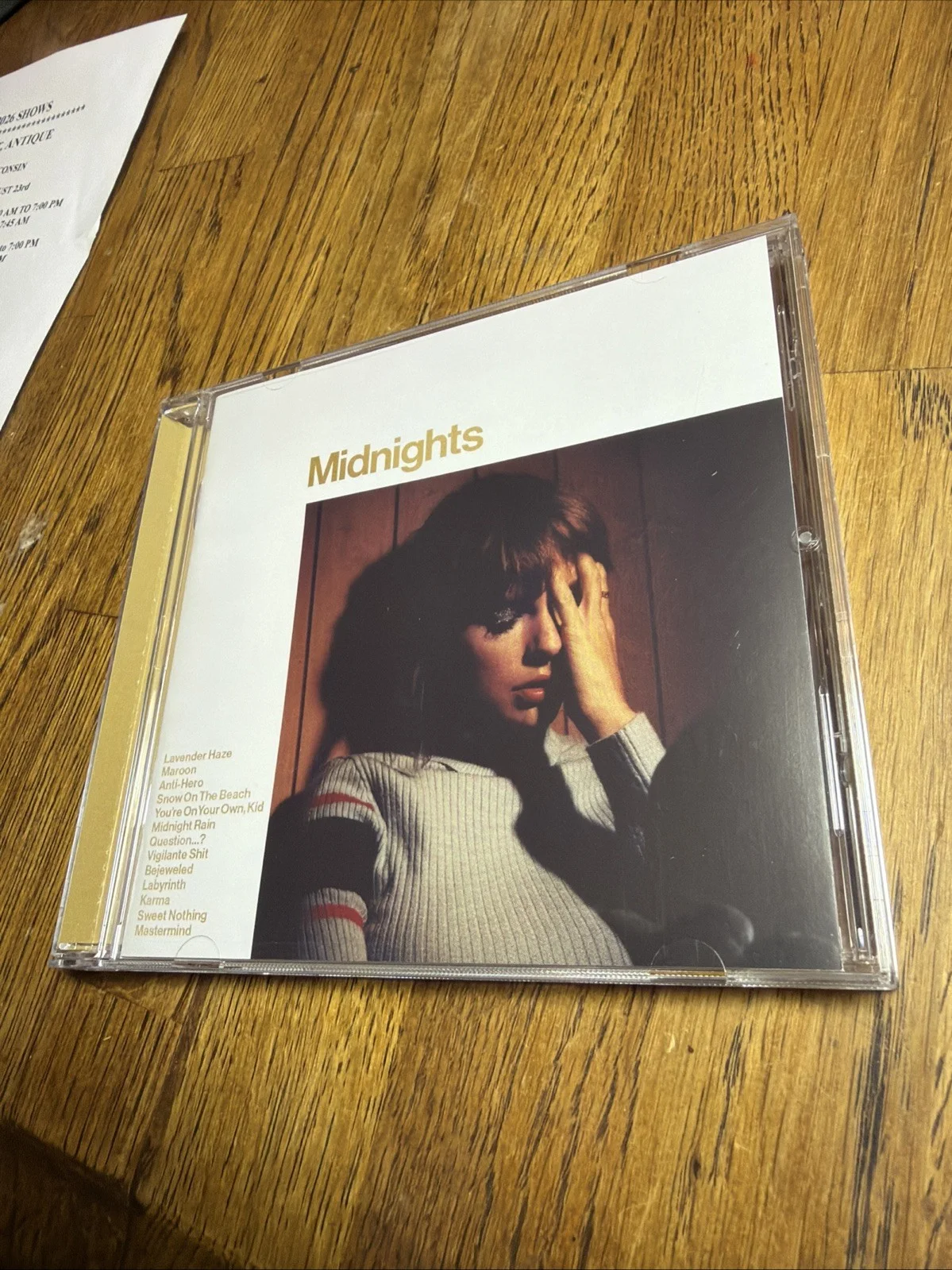 Taylor Swift Signed w/ SEPARATE HEART Midnights Mahogany Edition Photo CD Album, изображение 2