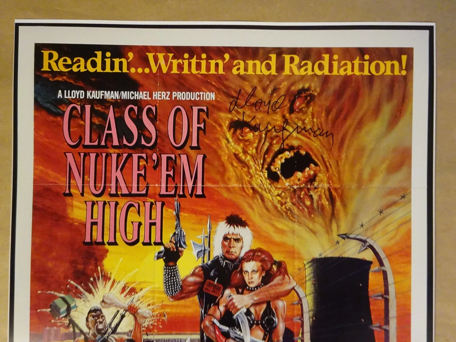 Lloyd Kaufman — Signed Lloyd Kaufman Autographed Class Of Nuke Em High 11"x17" Photo BAS COA, изображение 3
