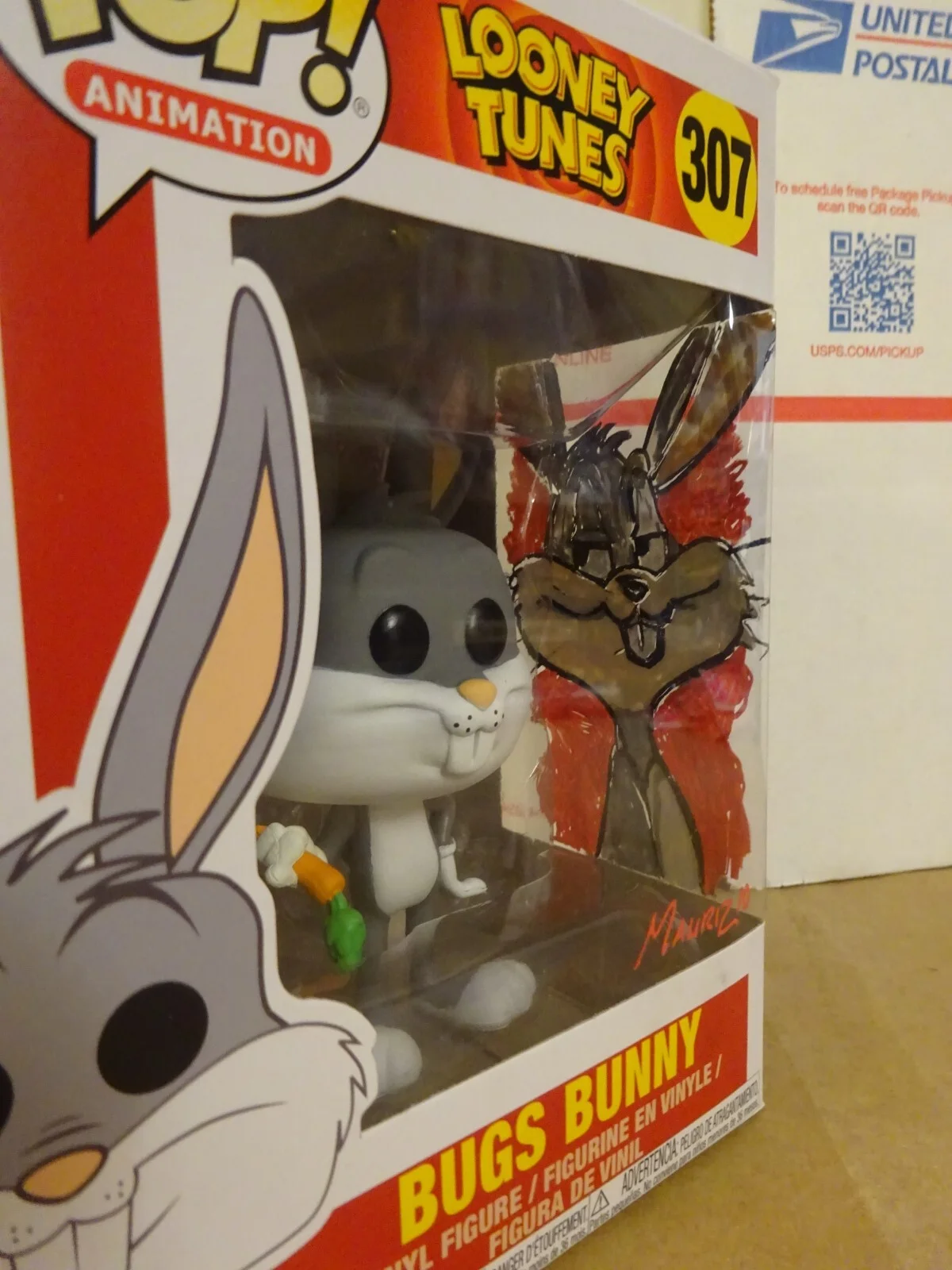 Richard Maurizio — Richard Maurizio Signed & Sketched Looney Tunes Bugs Bunny Funko Pop, изображение 5