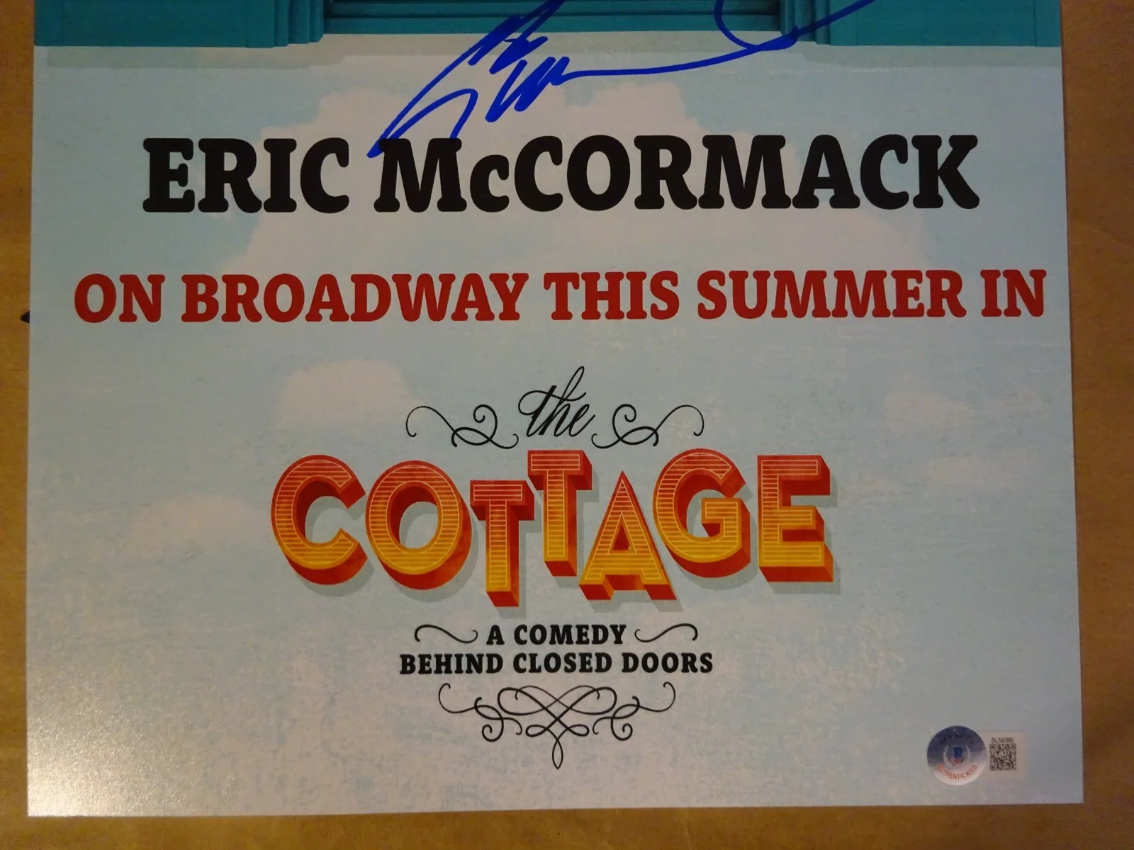 Eric McCormack — Signed Eric McCormack Autographed Broadway The Cottage 11"x17" Photo BAS COA, изображение 5