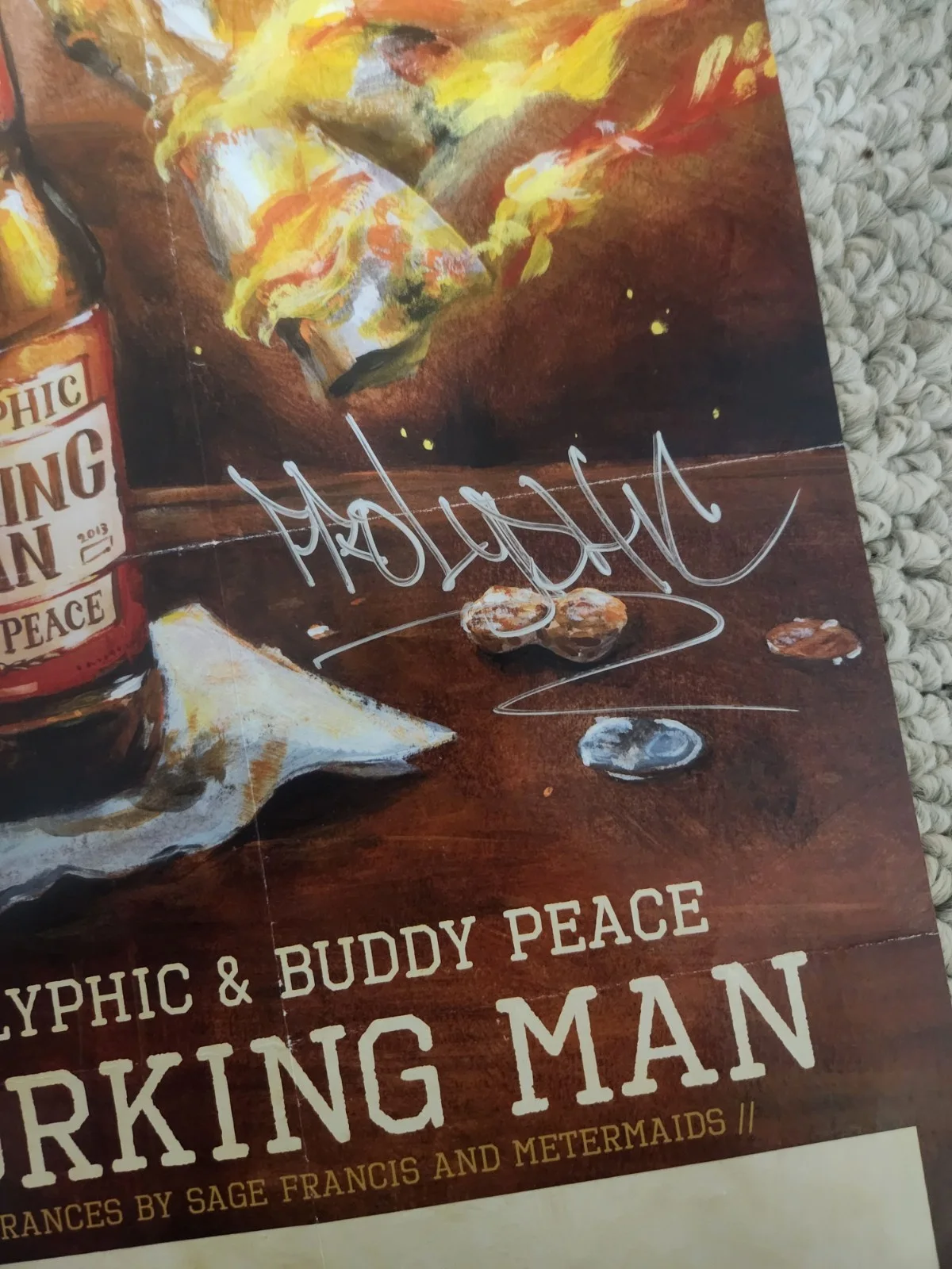 Prolyphic & Buddy Peace "Working Man" Signed Original Music Poster, image 4