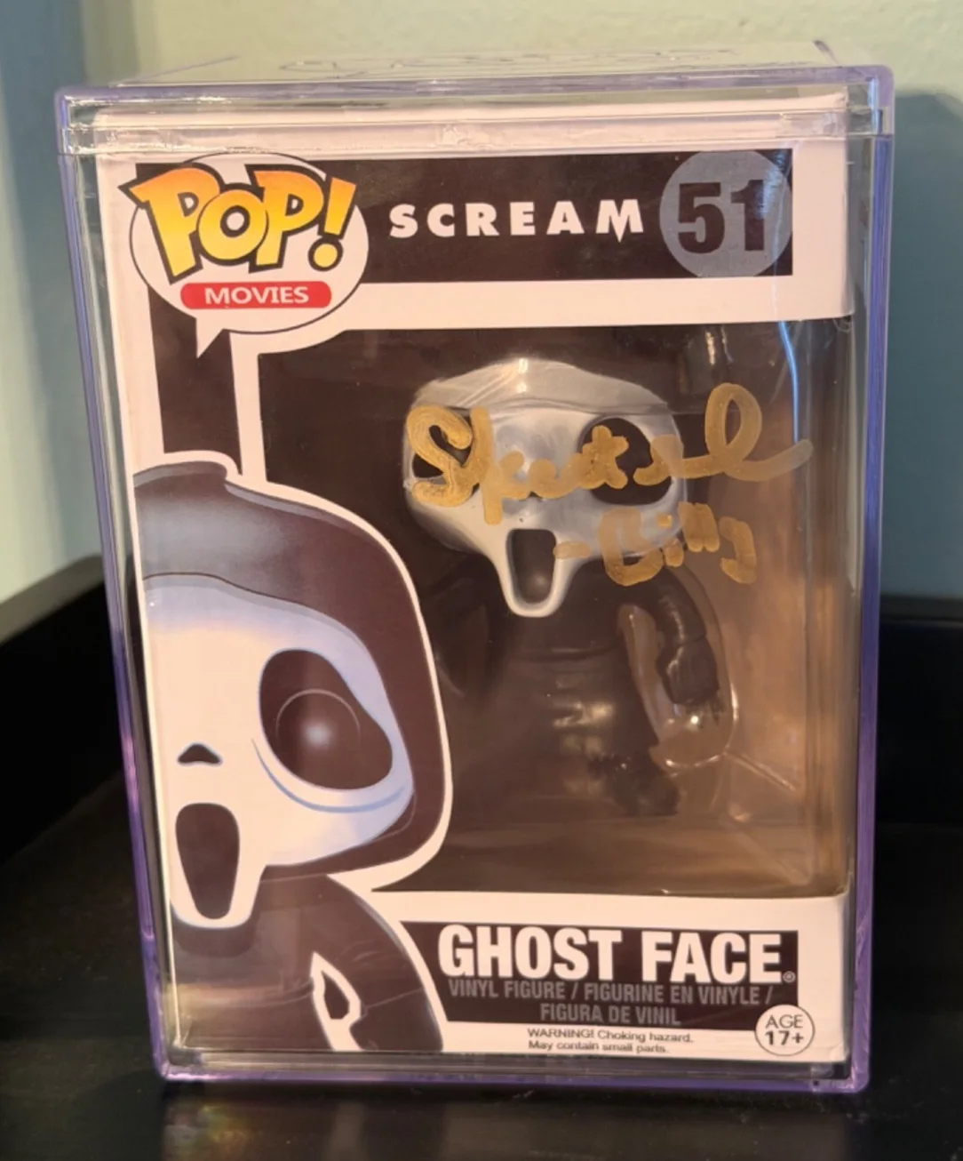 Skeet Ulrich — Skeet Ulrich Signed Autographed Ghost Face Scream Pop Funko #51 Hard Case PROOF!, image 3