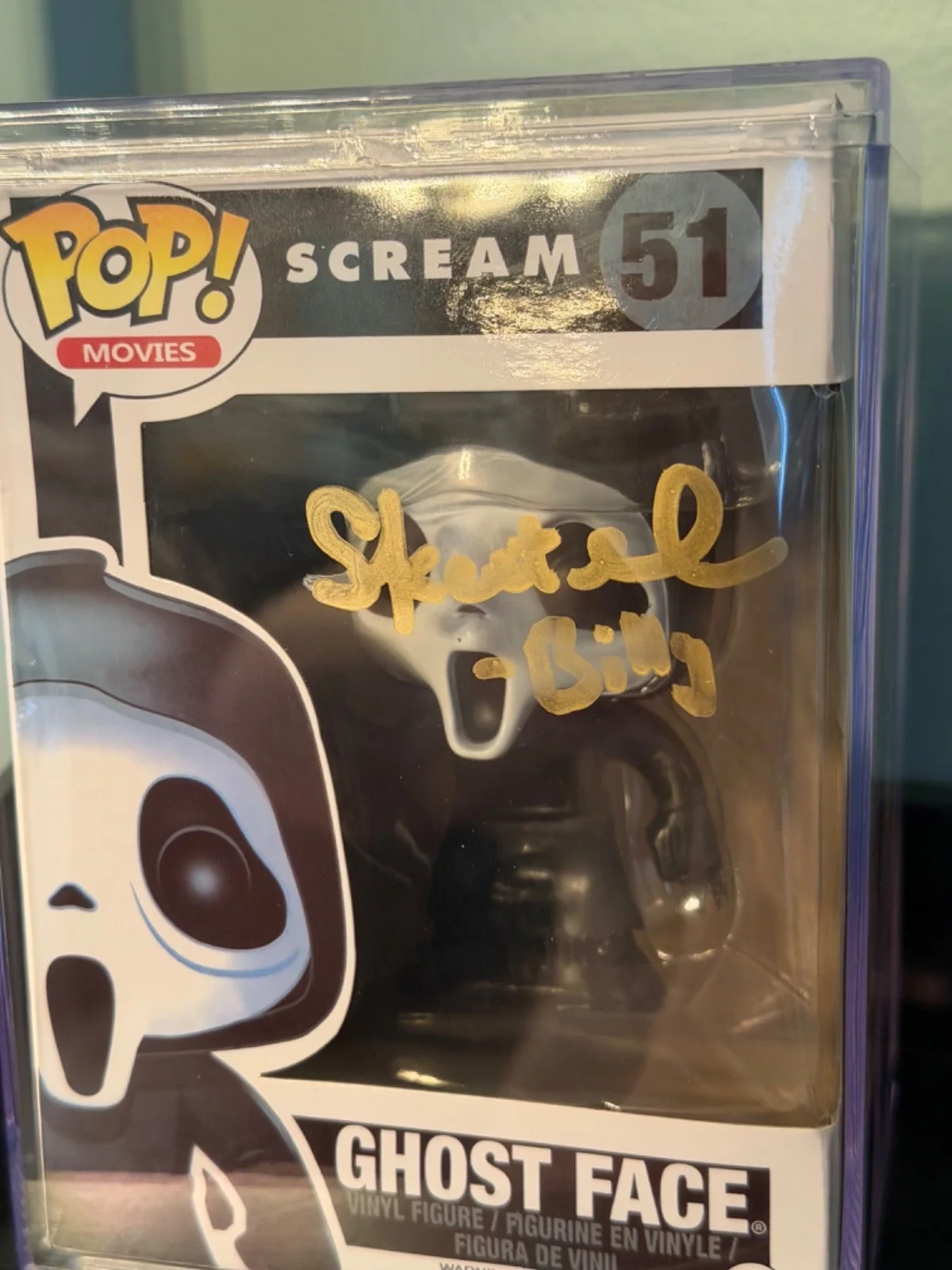 Skeet Ulrich — Skeet Ulrich Signed Autographed Ghost Face Scream Pop Funko #51 Hard Case PROOF!, image 4