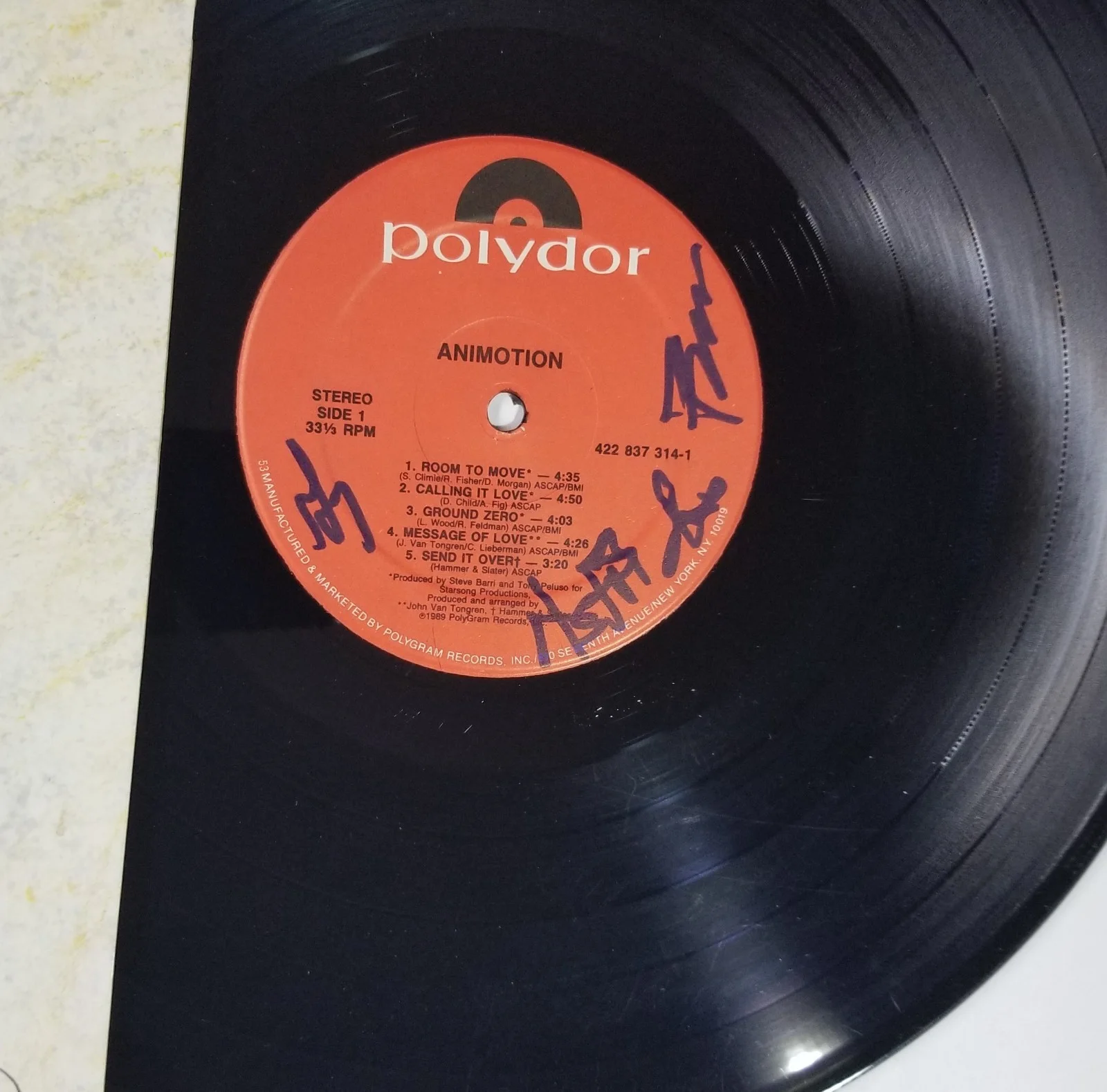 Animotion REAL hand SIGNED Self-Titled Vinyl Record COA Autographed Astrid +2, image 2