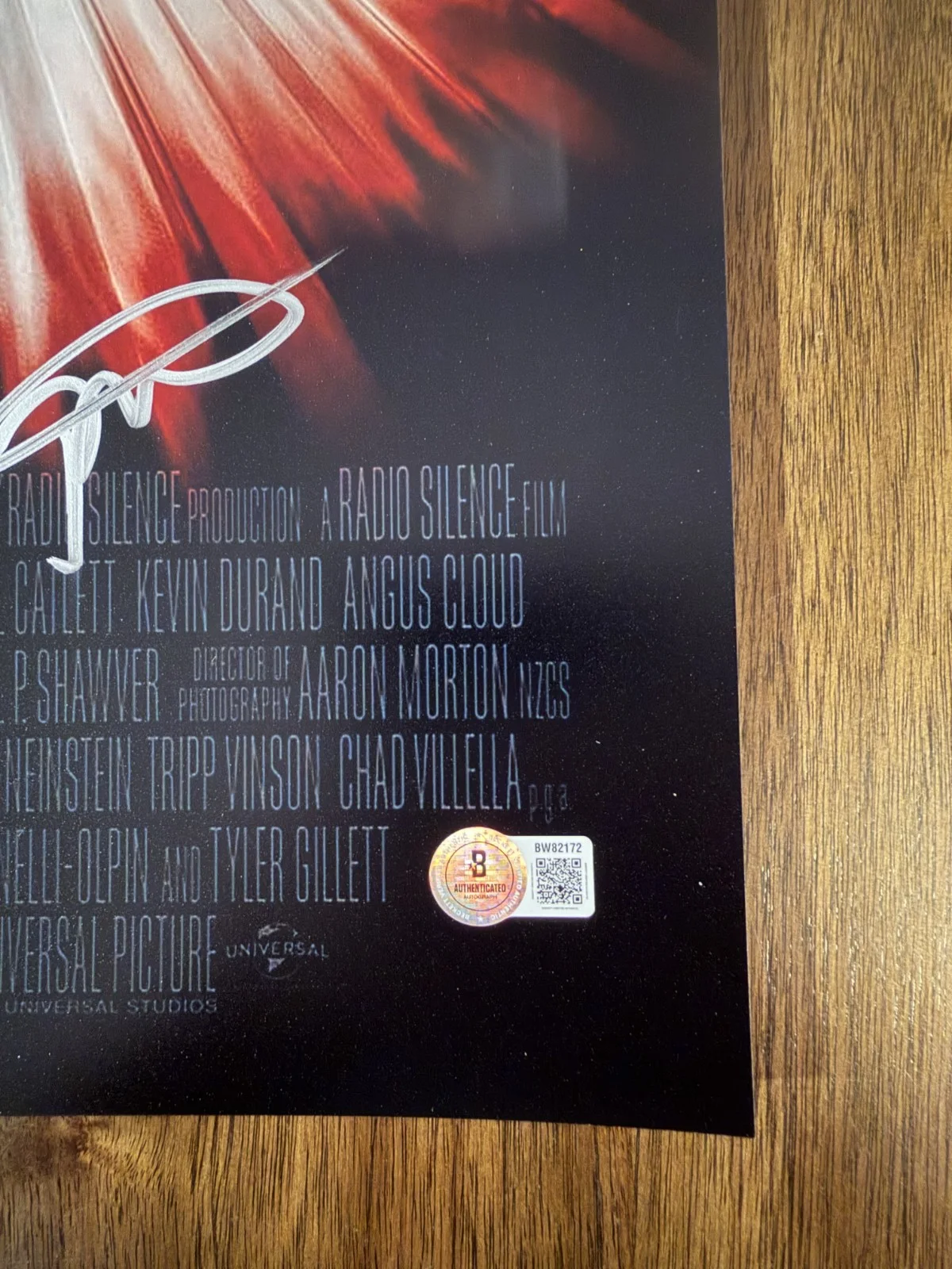 Matt Bettinelli-Olpin & Tyler Gillett ‘Abigail’ Signed 12x18 Photo Beckett, изображение 2