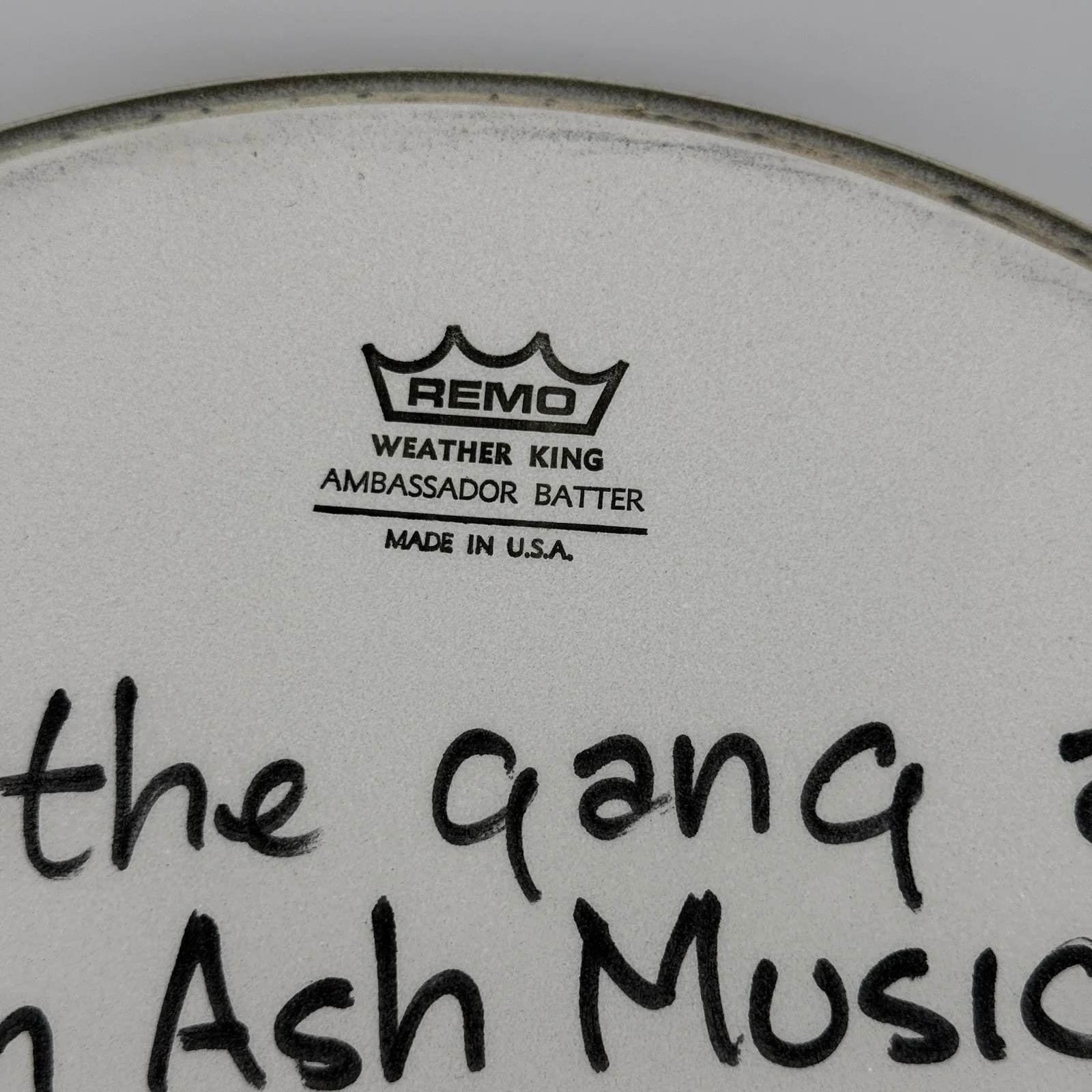 Marvyn “Smitty” Arnette Signed Drumhead – Remo Ambassador – Sam Ash Music 1995, image 2