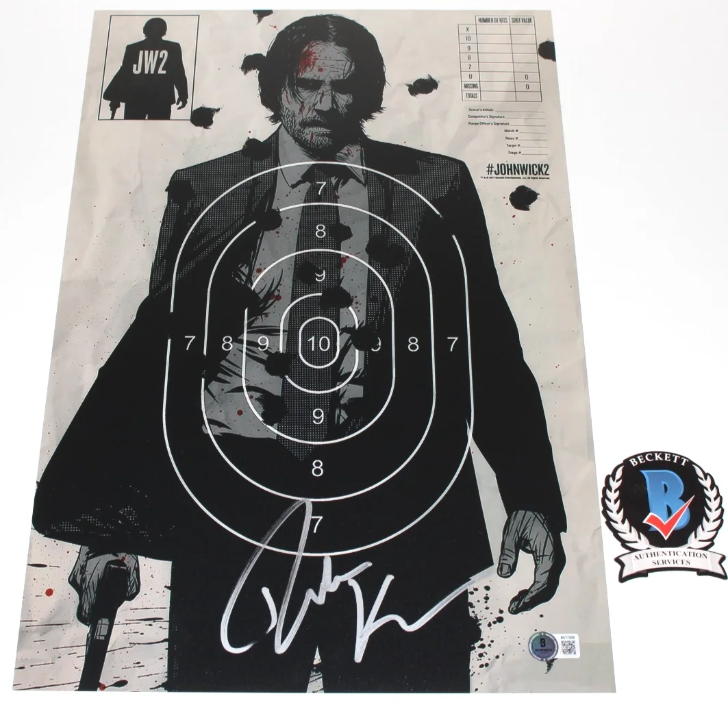 WRITER DEREK KOLSTAD SIGNED JOHN WICK 2 12x18 MOVIE POSTER CREATOR BECKETT COA, image 2