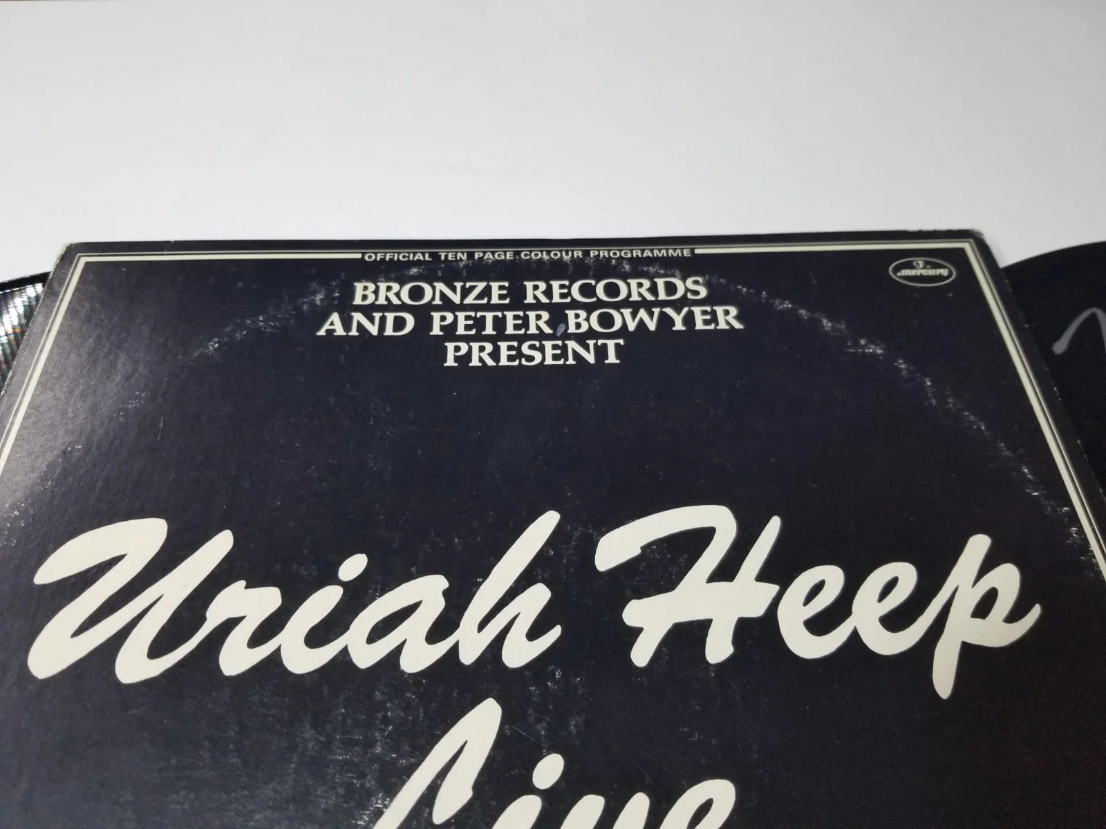 Mick Box of Uriah Heep hand SIGNED Live January 1973 Vinyl Record COA Autograph, image 4