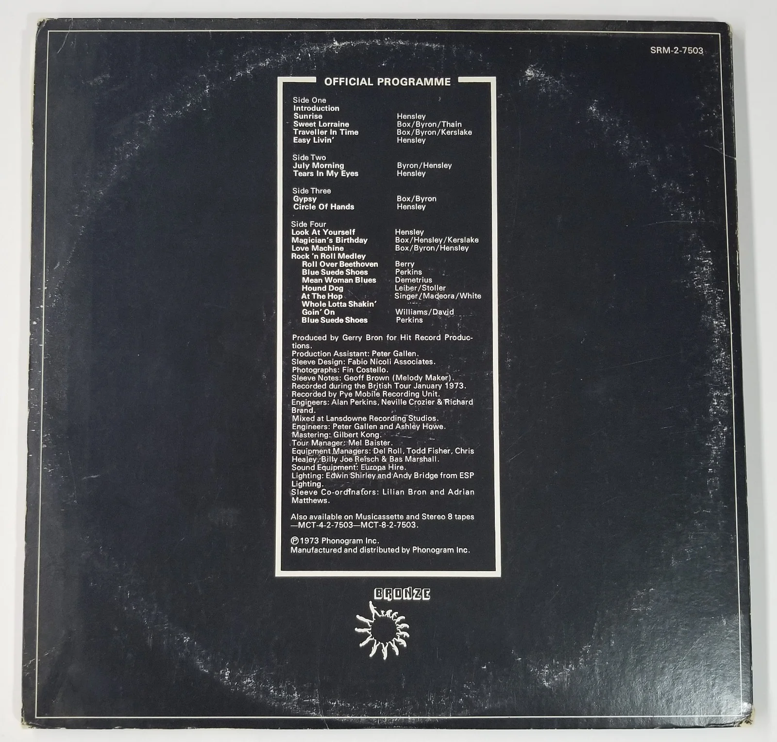 Mick Box of Uriah Heep hand SIGNED Live January 1973 Vinyl Record COA Autograph, image 5