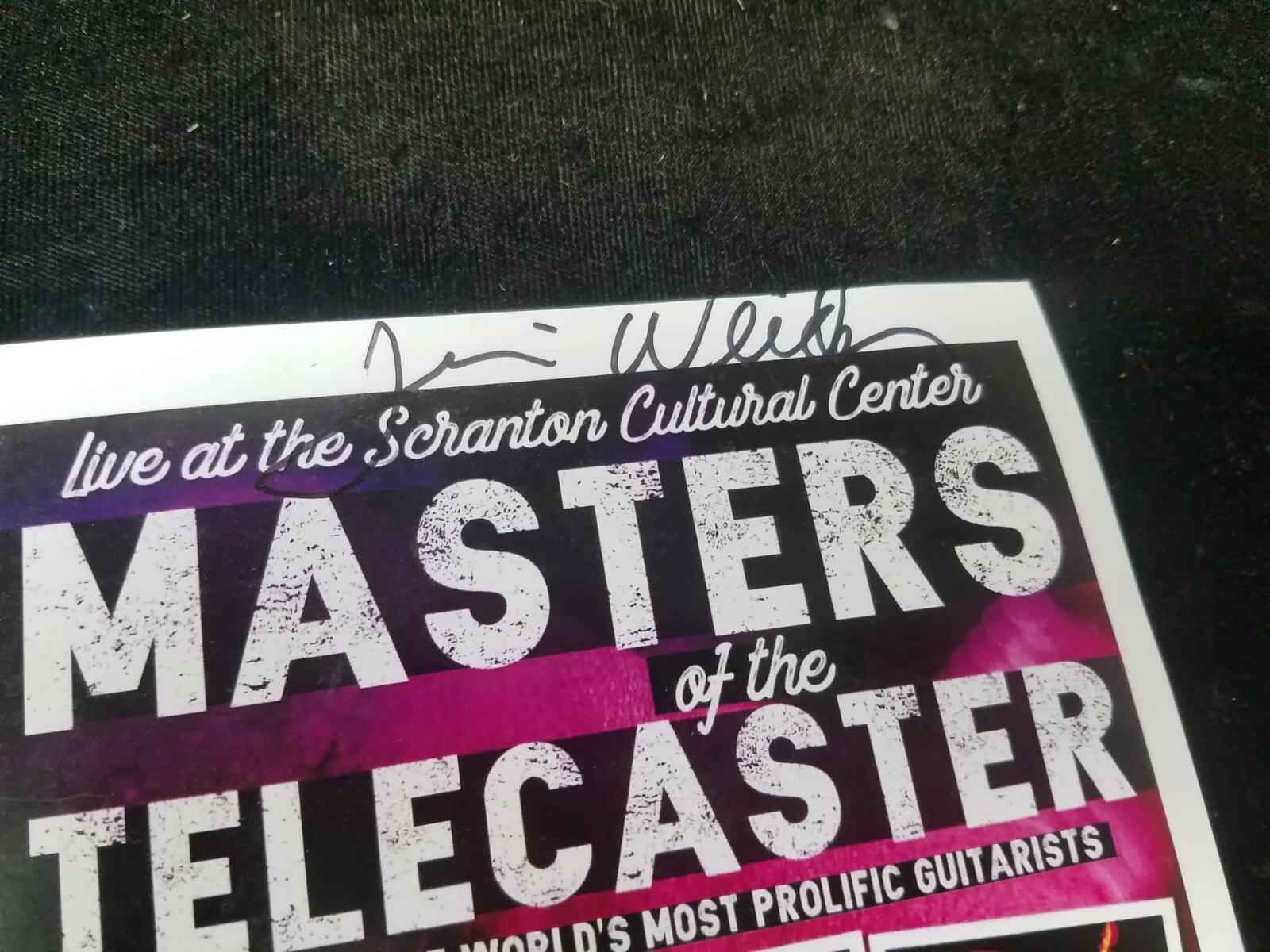 Masters Of The Telecaster Signed Flyer by 2 JIM WEIDER GT The Band Weight Guitar, изображение 2