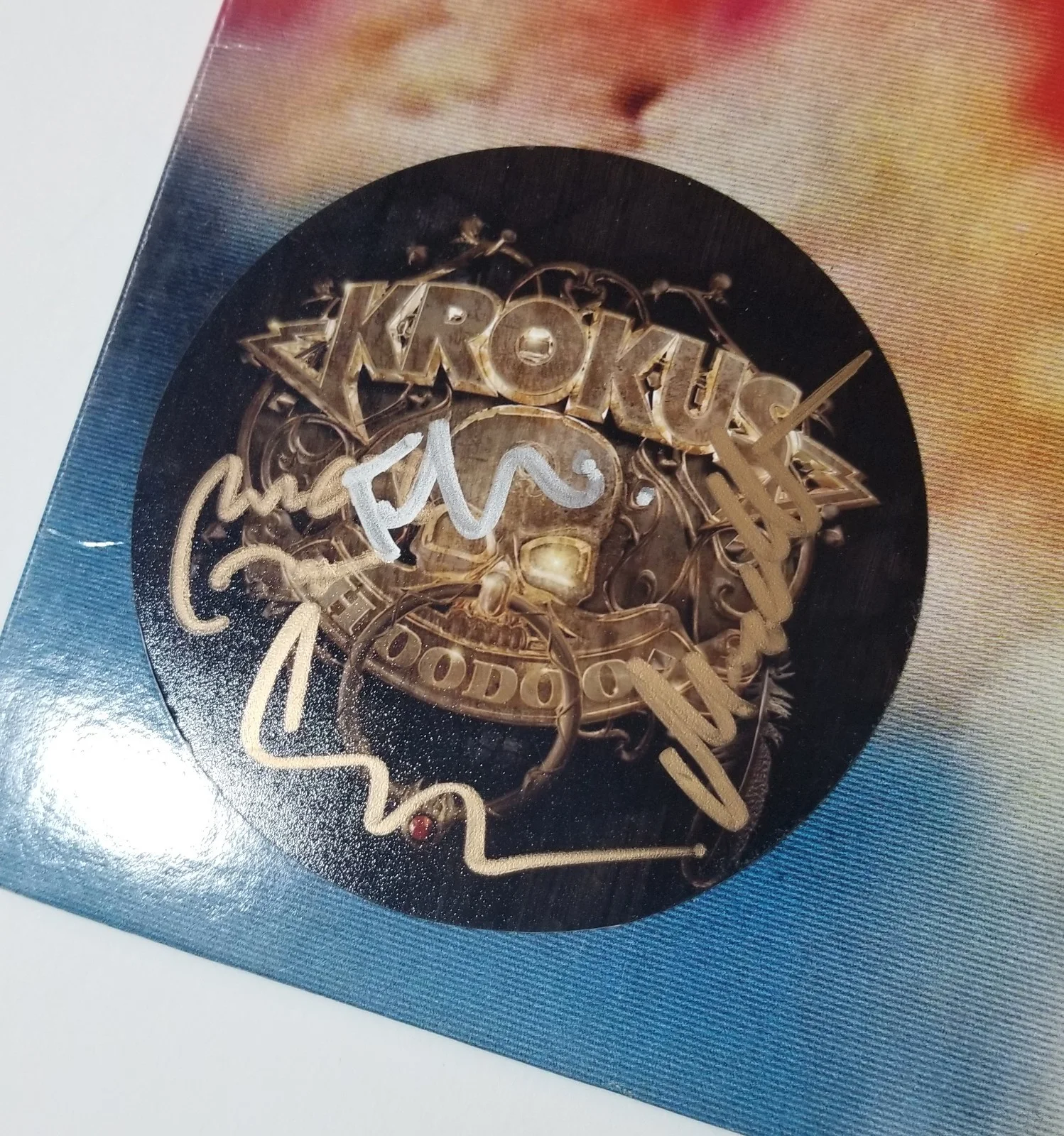 KROKUS band REAL hand SIGNED Change Of Address Vinyl Record COA Autograph Marc +, image 2