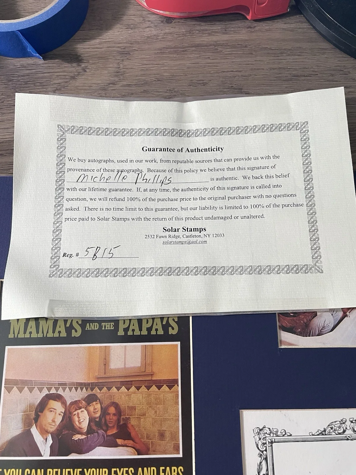 MICHELLE PHILLIPS (The Mamas & The Papas) Signed/Autographed, image 4