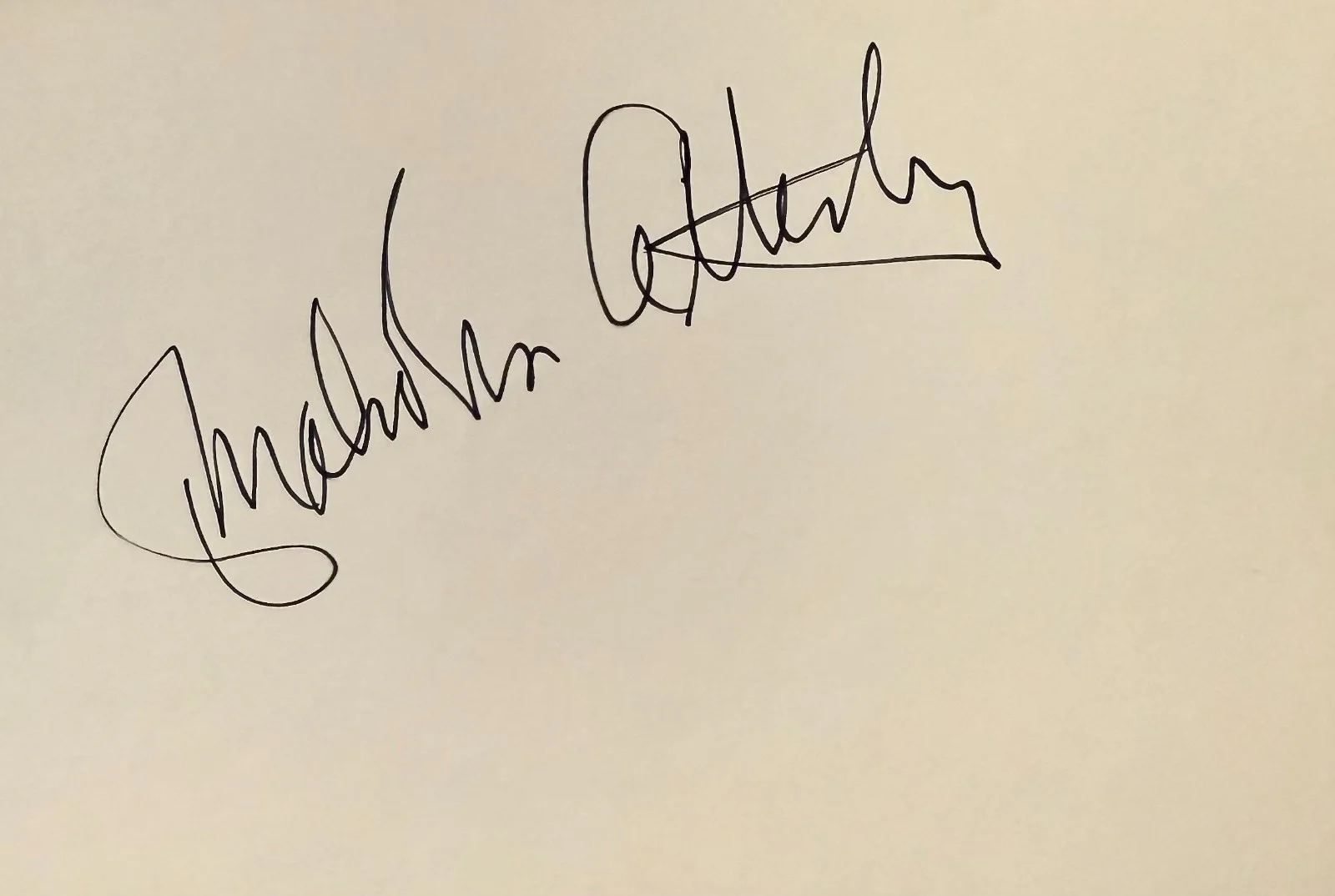 Malcolm Atterbury — MALCOLM ATTERBURY Signed Autographed 4"x 6" INDEX CARD BLOOD of DRACULA DRAGNET, image 3