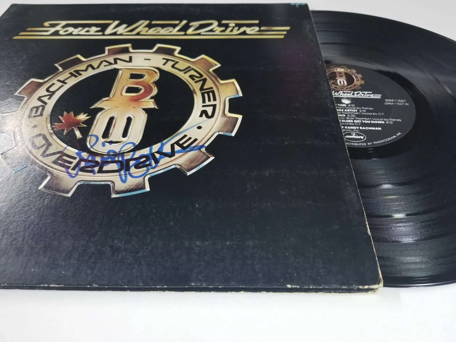 Randy Bachman of Bachman-Turner Overdrive BTO SIGNED Four Wheel Drive Vinyl COA, изображение 3