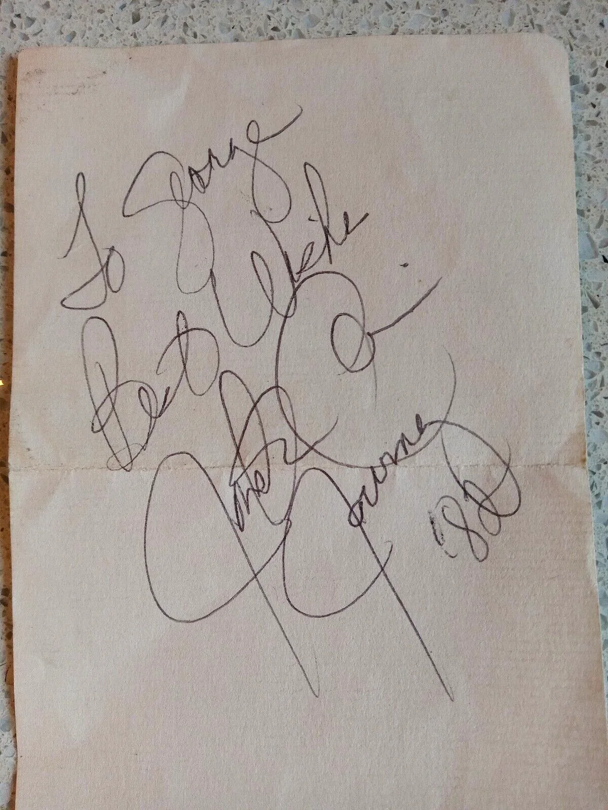 JONATHAN CAIN Journey ORIGINAL Signed Autograph MAY 6 1982 Meadowlands NJ, image 4