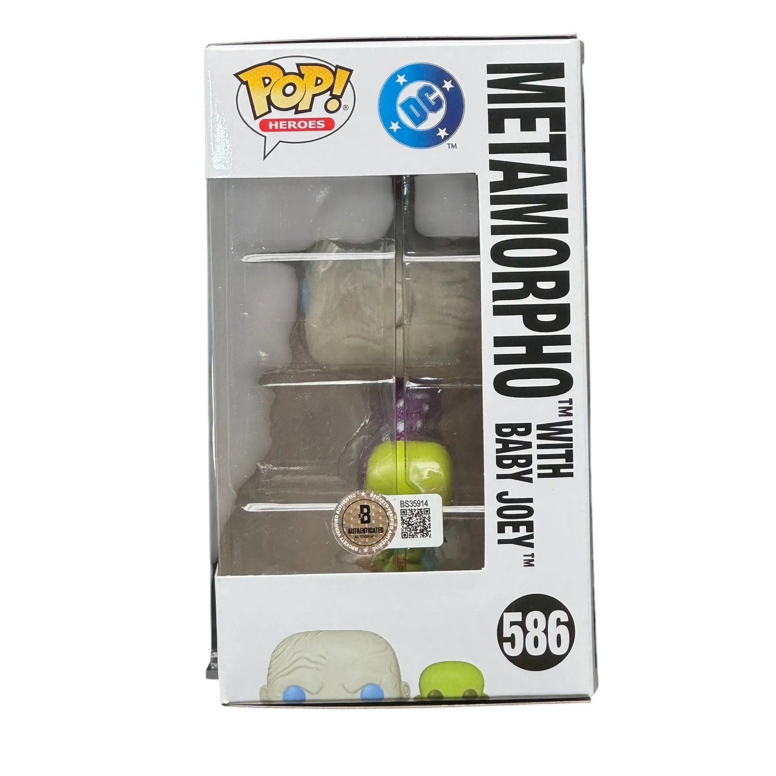Anthony Carrigan — Anthony Carrigan Signed Metamorpho Funko Pop 586 Autographed Beckett Authentic, image 2