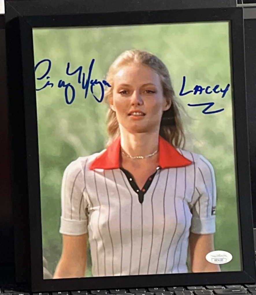 Tracy Scoggins — Cindy Morgan Signed 8X10 Framed Photo JSA COA Caddy Shack Lacey Underall Tron