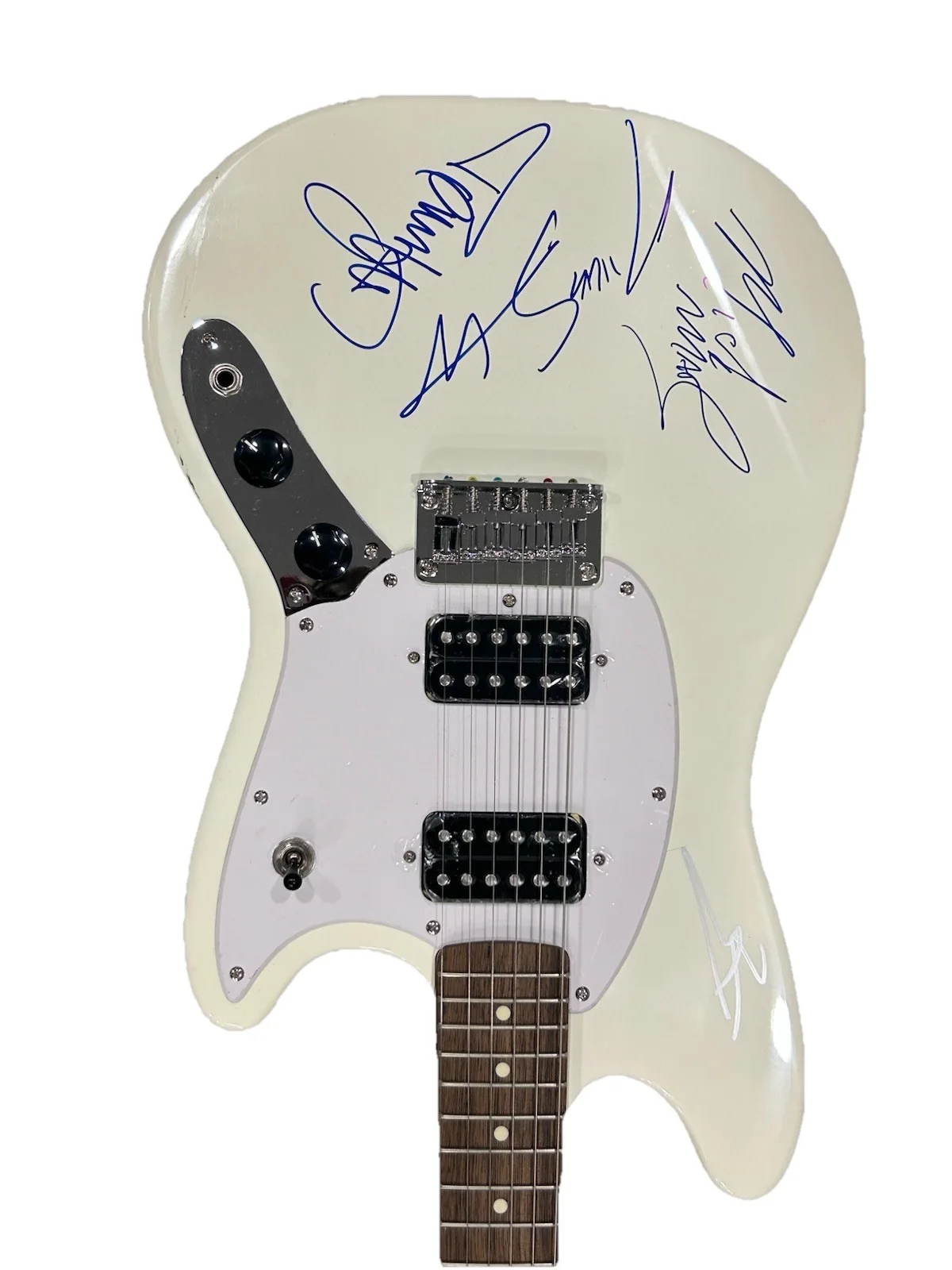 Motley Crue Signed ON BODY Guitar Tommy Lee Nikki Sixx Vince Neil Mick Mars JSA, изображение 2