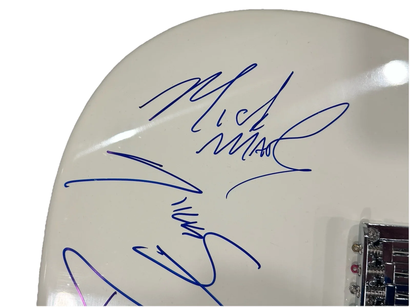 Motley Crue Signed ON BODY Guitar Tommy Lee Nikki Sixx Vince Neil Mick Mars JSA, изображение 4