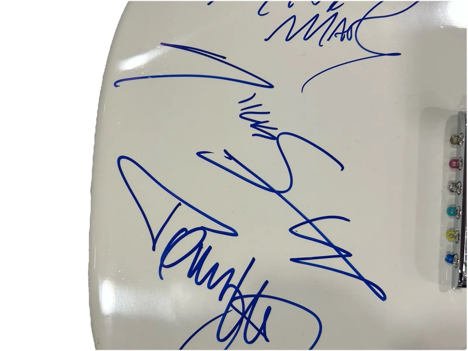 Motley Crue Signed ON BODY Guitar Tommy Lee Nikki Sixx Vince Neil Mick Mars JSA, изображение 5