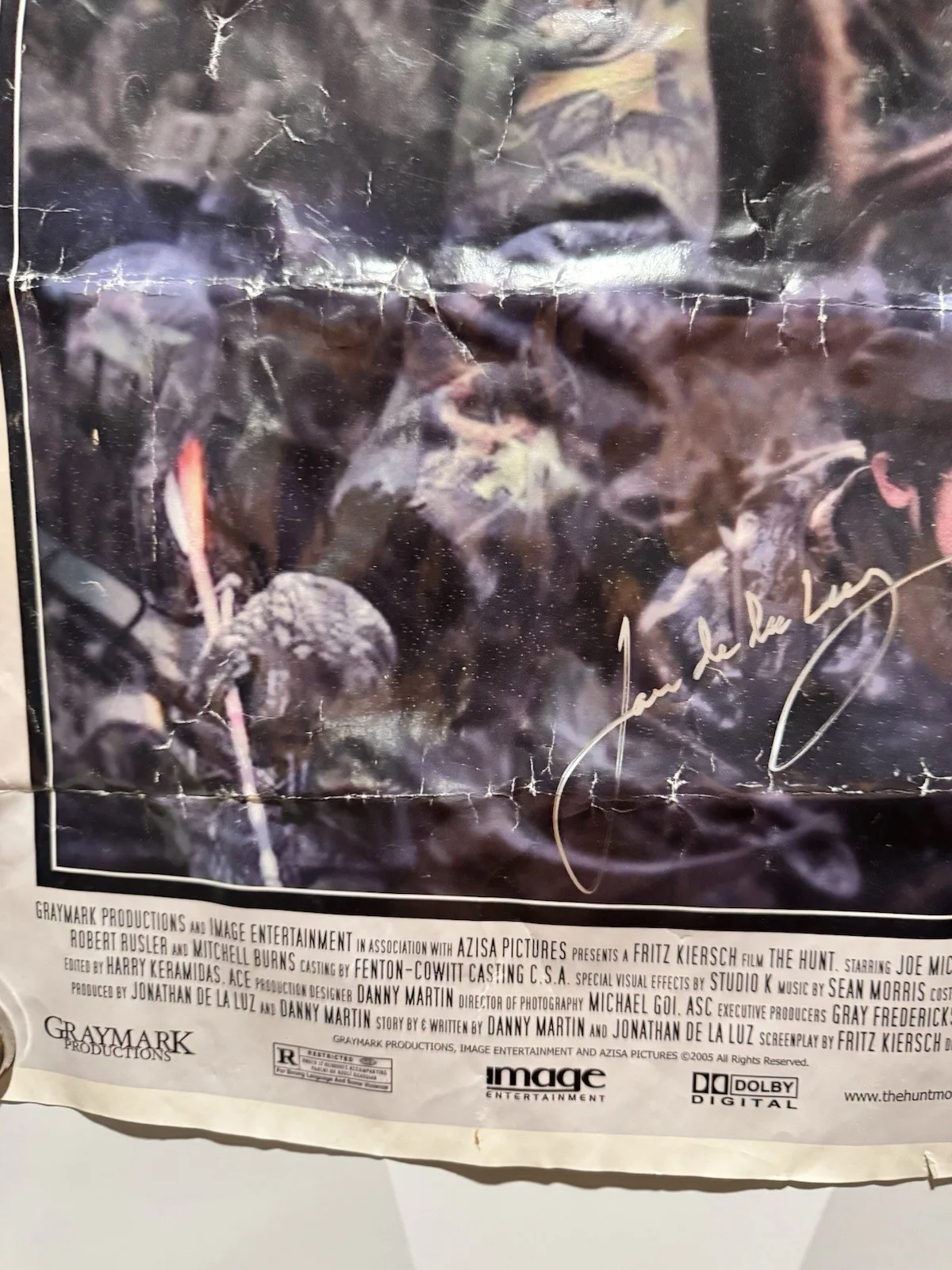 the hunt movie poster 2006 Jonathan de la Luz signed movie poster, изображение 4