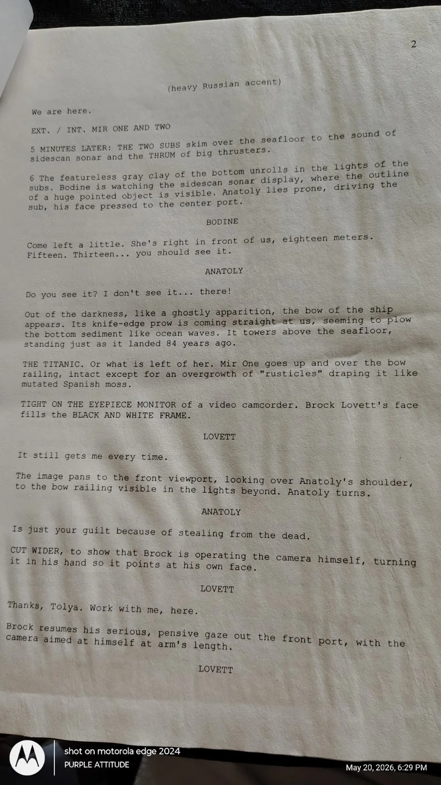 Leo DiCaprio, Kate Winslet — TITANIC Original Comp 179 Pg Pre-Prod Script Signed Leo DiCaprio & Kate Winslet, image 4