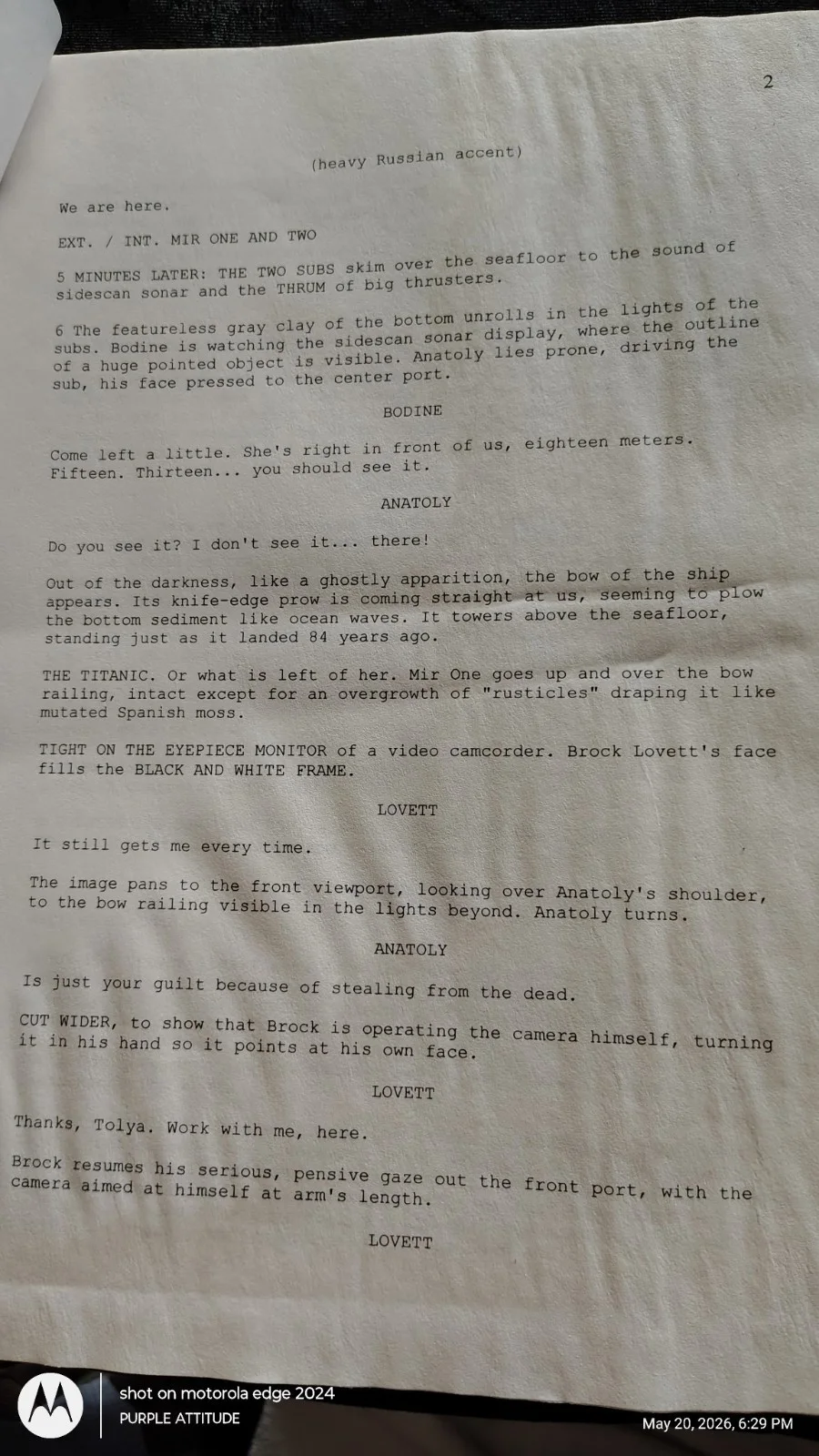 Leo DiCaprio, Kate Winslet — TITANIC Original Comp 179 Pg Pre-Prod Script Signed Leo DiCaprio & Kate Winslet, image 5