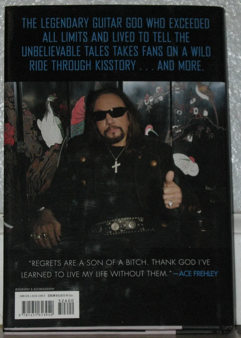 Ace Frehley Signed Autograph Book NO REGRETS JSA Certified KISS, изображение 2