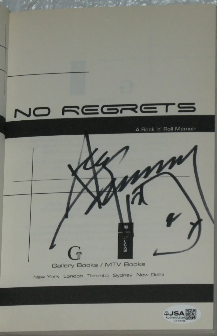 Ace Frehley Signed Autograph Book NO REGRETS JSA Certified KISS, изображение 3