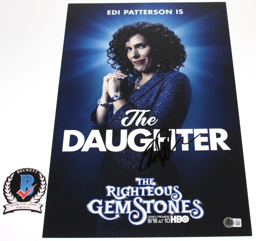 EDI PATTERSON SIGNED 'THE RIGHTEOUS GEMSTONES' 12x18 TV SHOW POSTER BECKETT COA, изображение 2