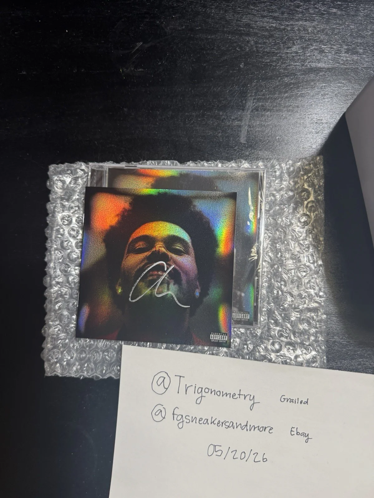 The Weeknd Hand Signed Holographic Booklet After Hours Autograph Collectible, image 2