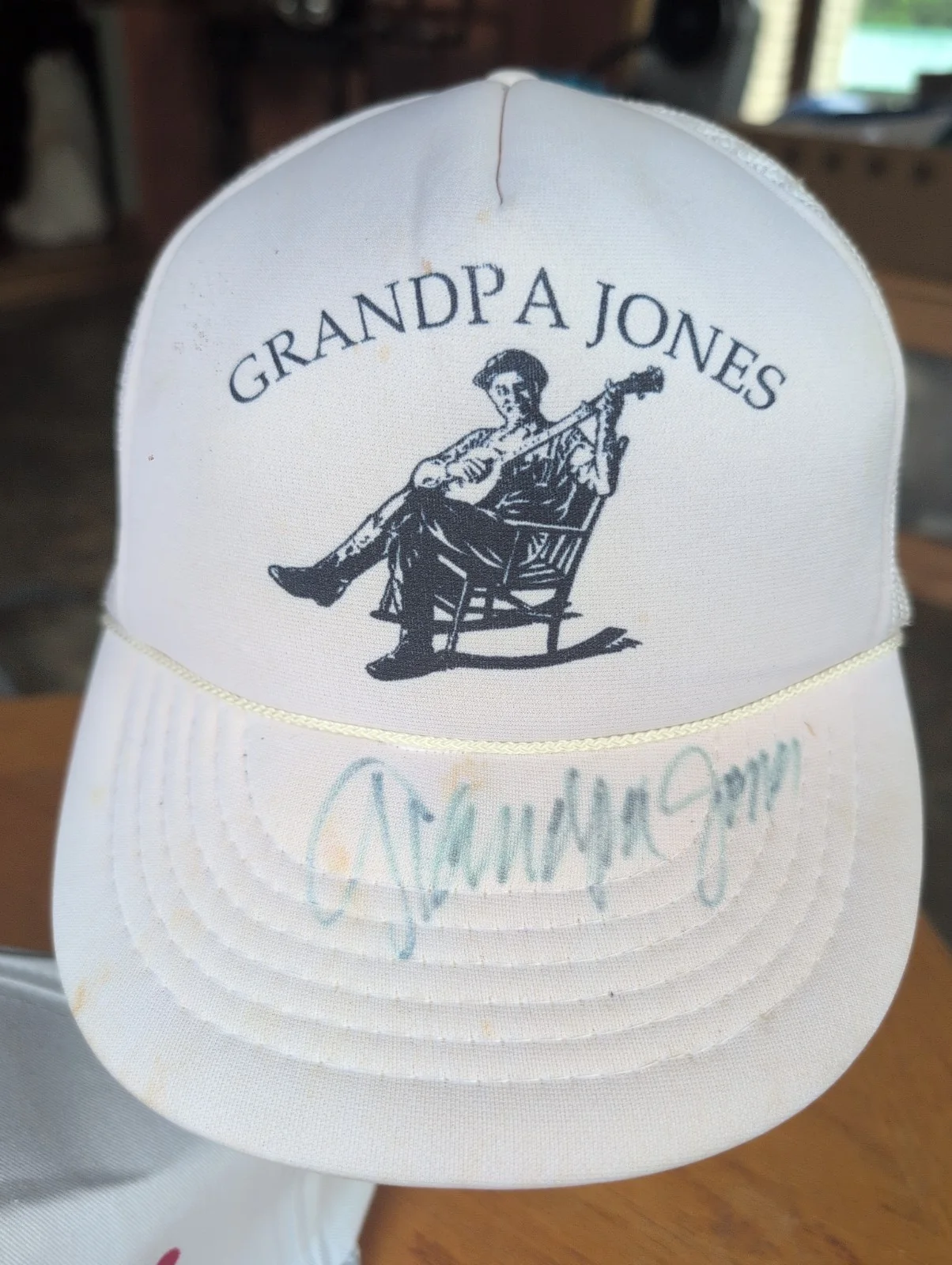 Grandpa Jones And Johnny Russell Signed Vintage Snapback Caps Autograph Country, изображение 2