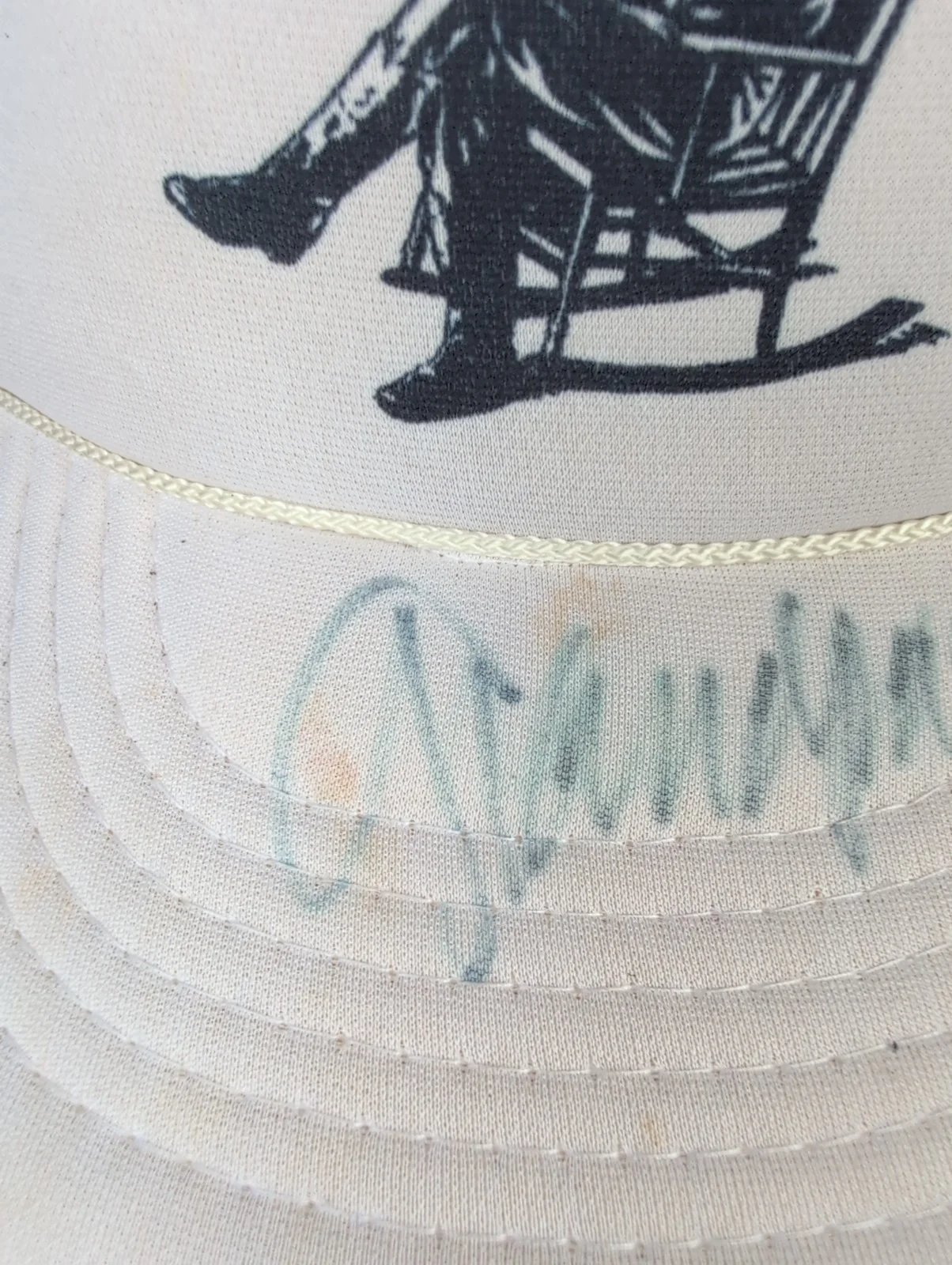 Grandpa Jones And Johnny Russell Signed Vintage Snapback Caps Autograph Country, изображение 3