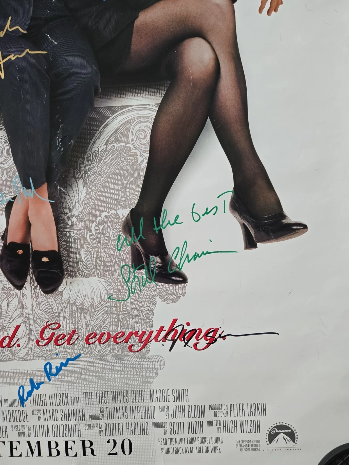 Diane Keaton-Bette Midler-Goldie Hawn ' First Wives Club ' Signed In Person..., изображение 5