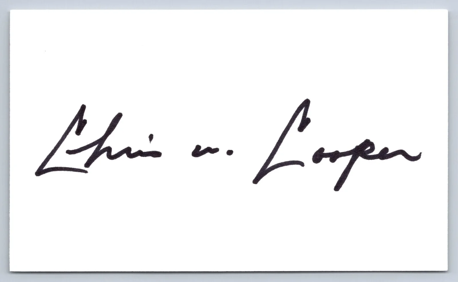 Chris Cooper — Chris W. Cooper signed Index Card - Actor - Adaptation - Oscar Winner